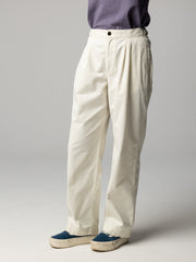 Organic Cotton Workwear Trouser in Ecru - Croft