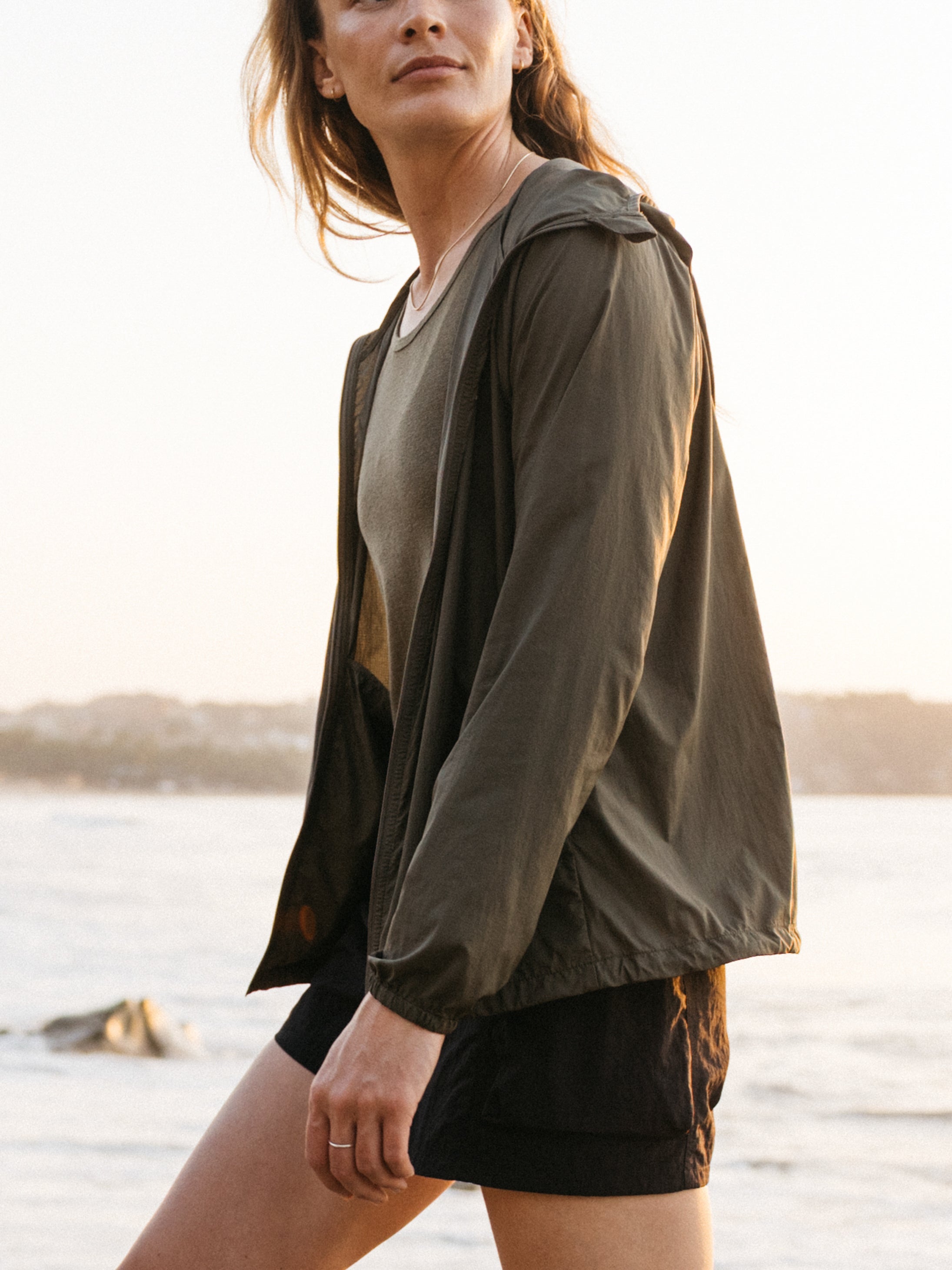 Recycled Windcheater Jacket in Olive - Forecast