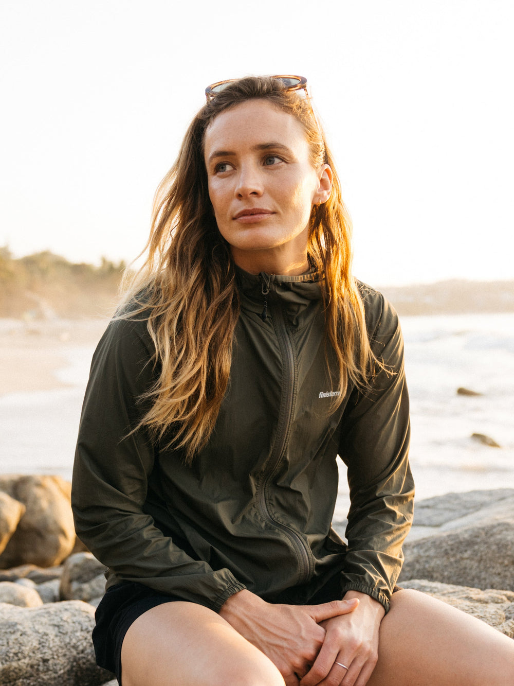 Recycled Windcheater Jacket in Olive - Forecast