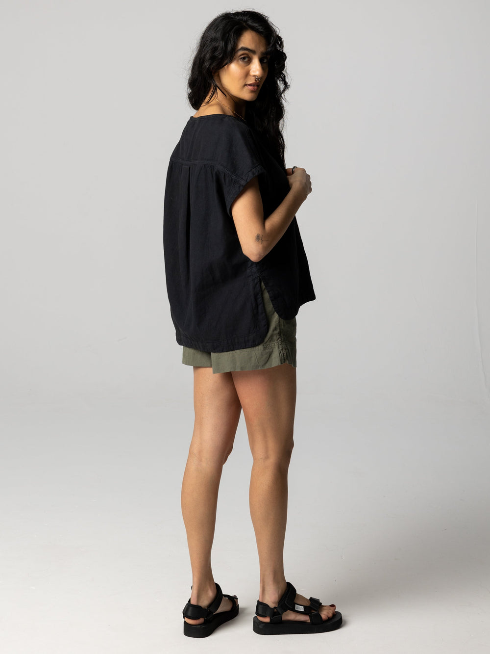 Hemp Top in Black - Morva