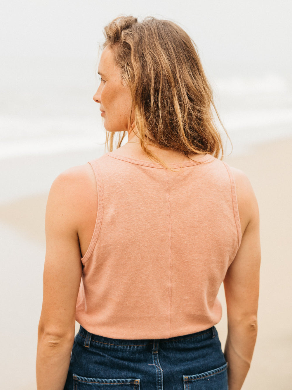 Hemp Vest in Clay - Riviera