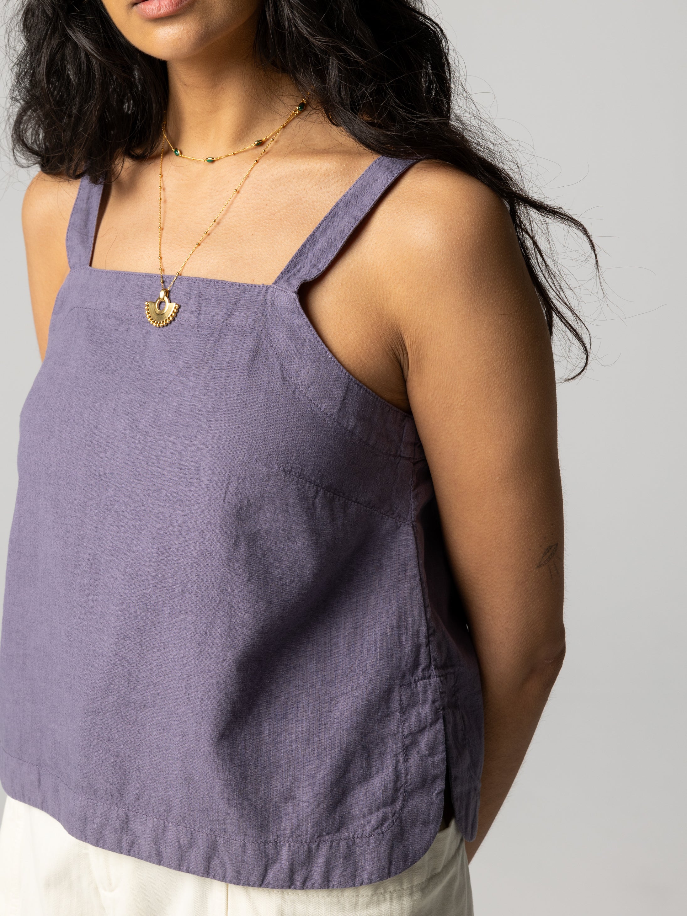 Hemp Cami Top in Purple - Morva