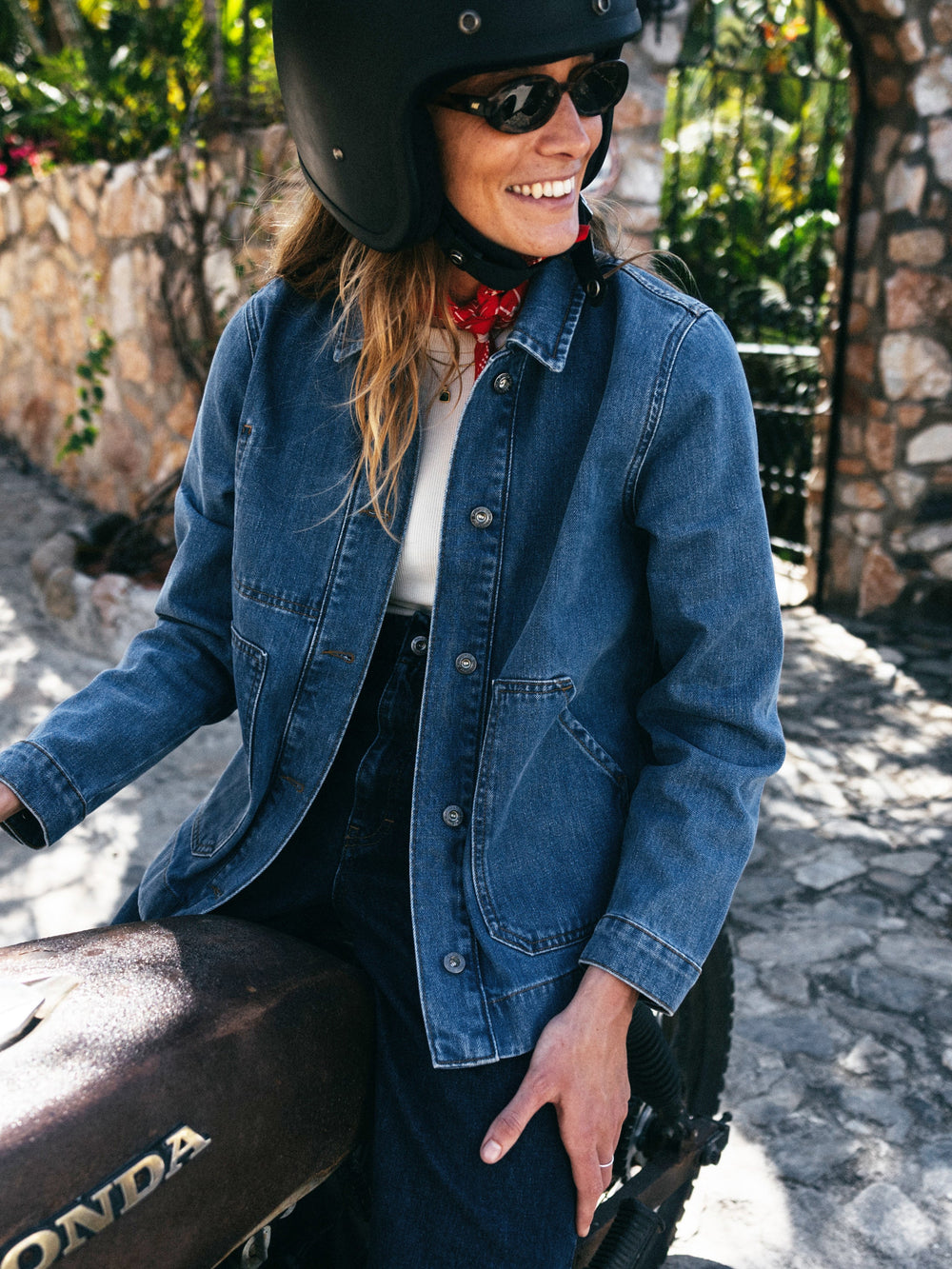Yarrel Denim Chore Jacket in Washed Indigo
