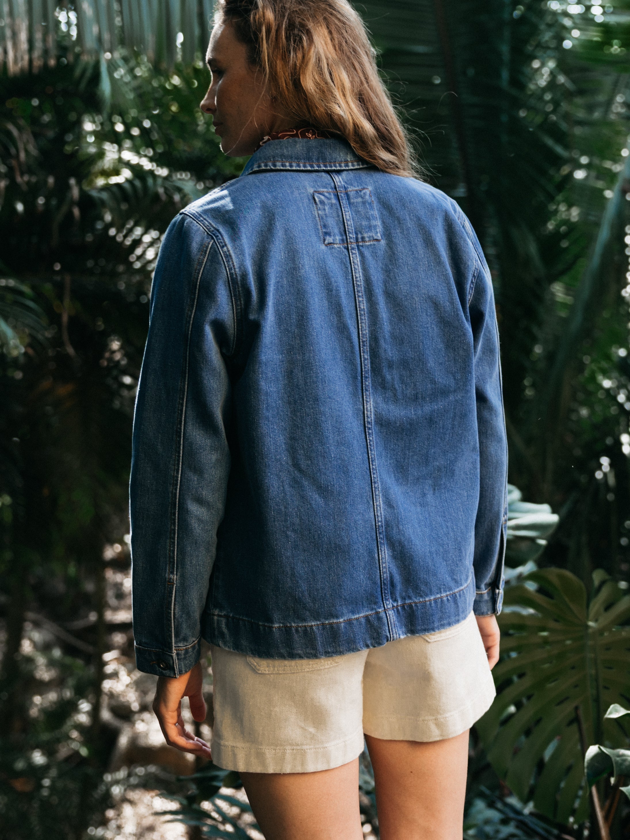 Yarrel Denim Chore Jacket in Washed Indigo