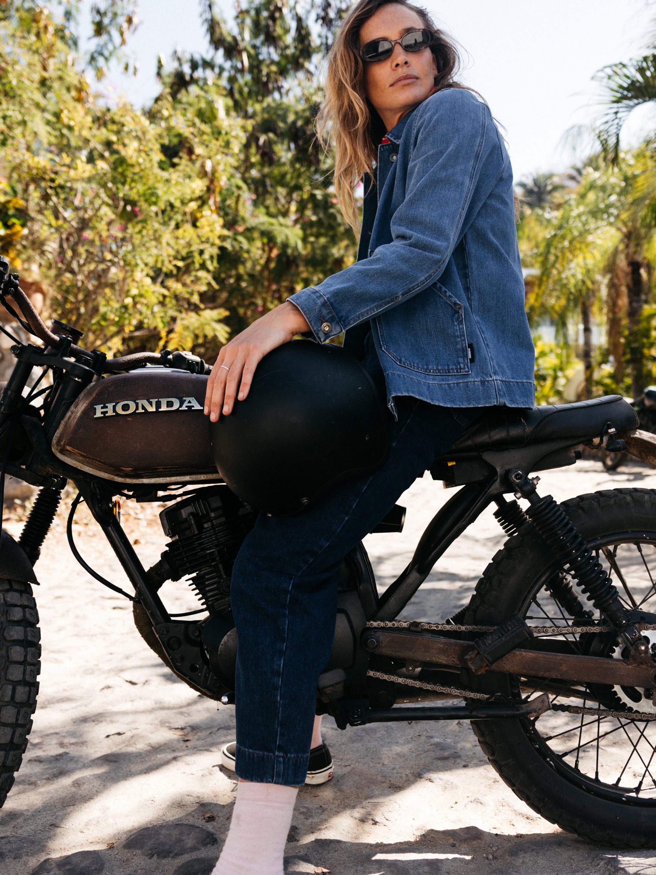 Yarrel Denim Chore Jacket in Washed Indigo