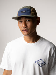 Apex 5-Panel Cap in Olive/Blue