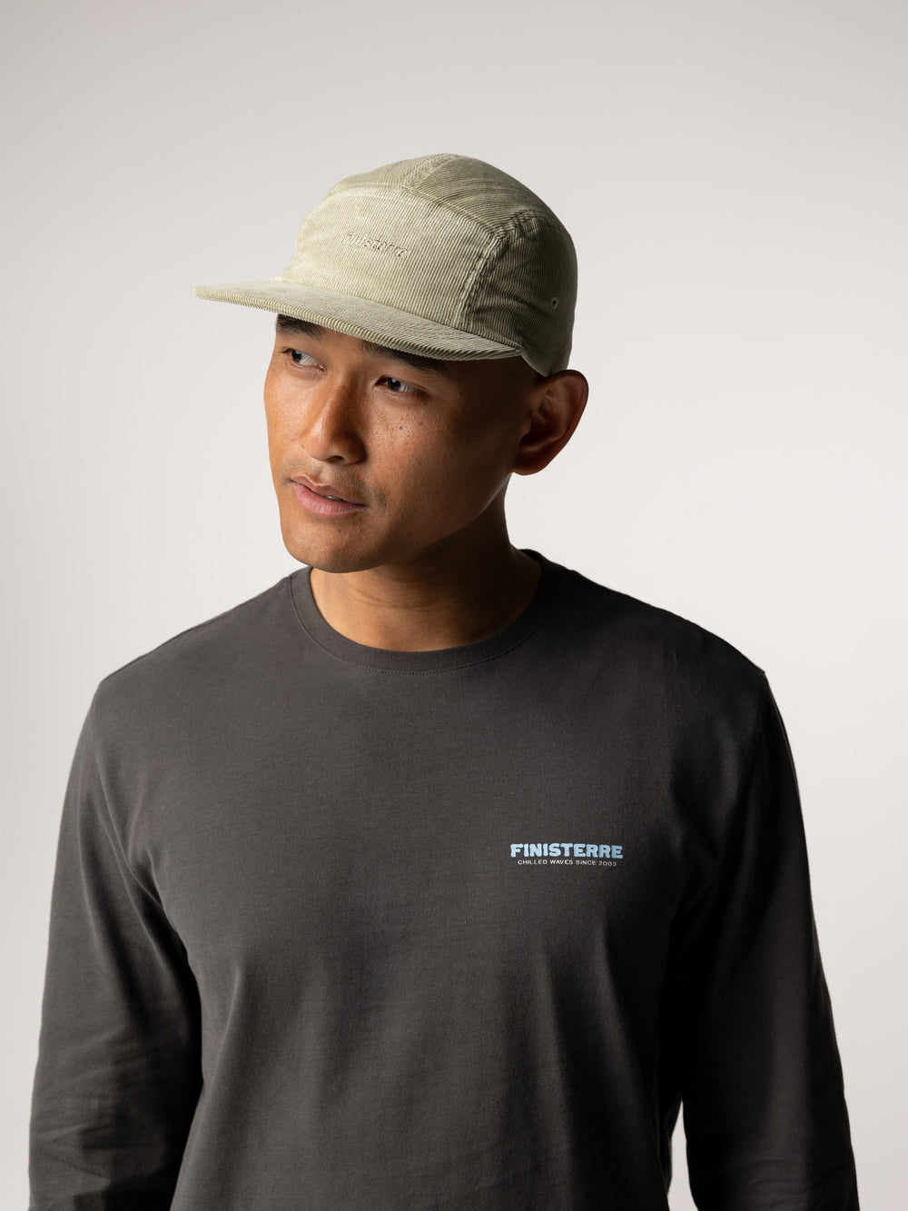 Organic Cotton Jetty Cord Cap in Shadow Green
