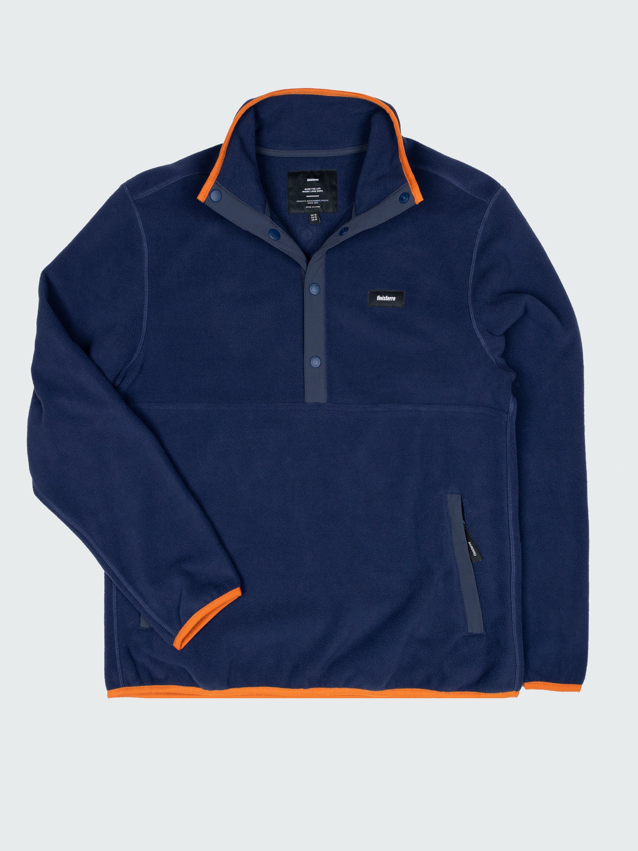 Recycled 1/4 Fleece in Deep Blue - Axiom
