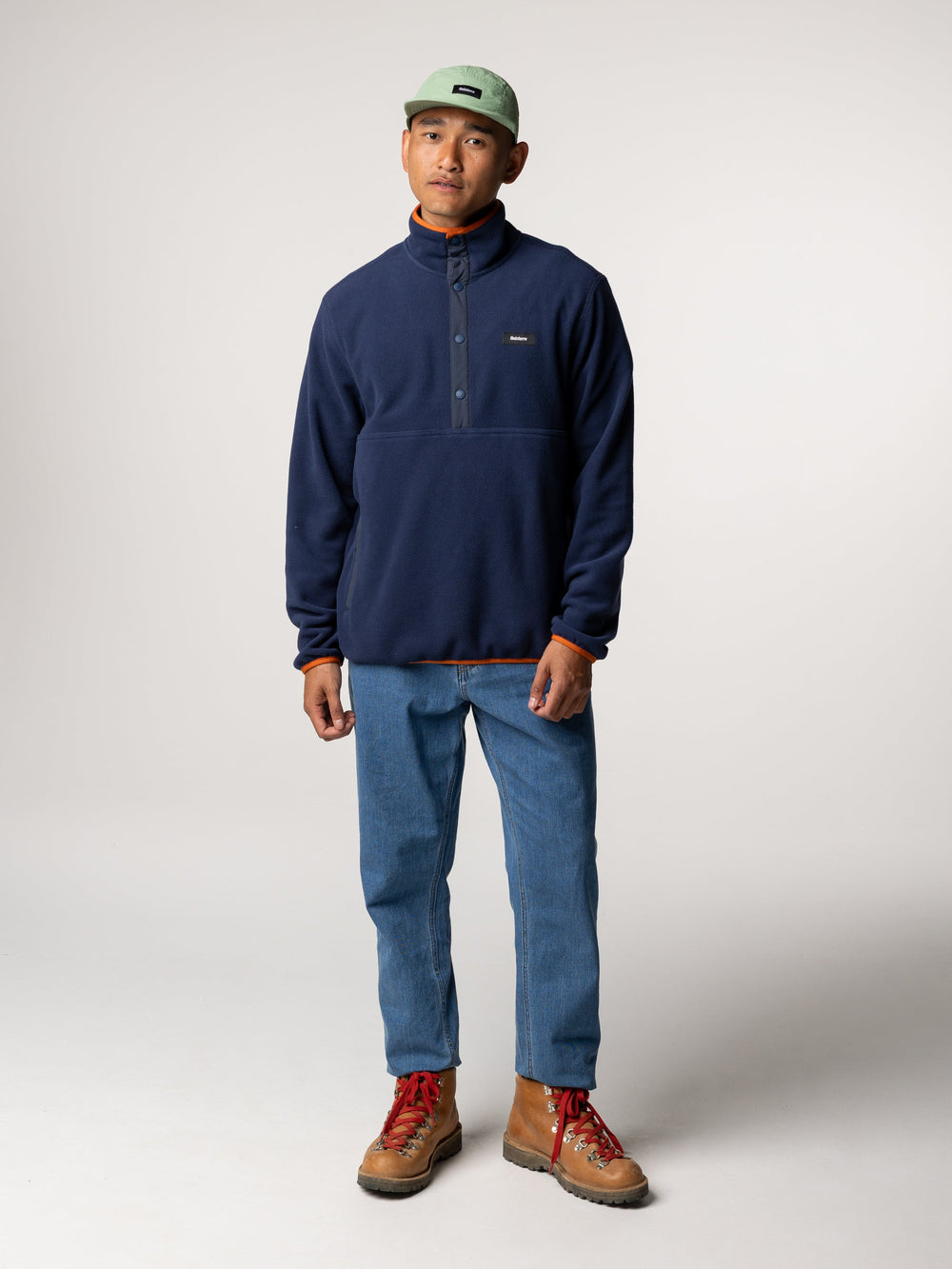 Recycled 1/4 Fleece in Deep Blue - Axiom