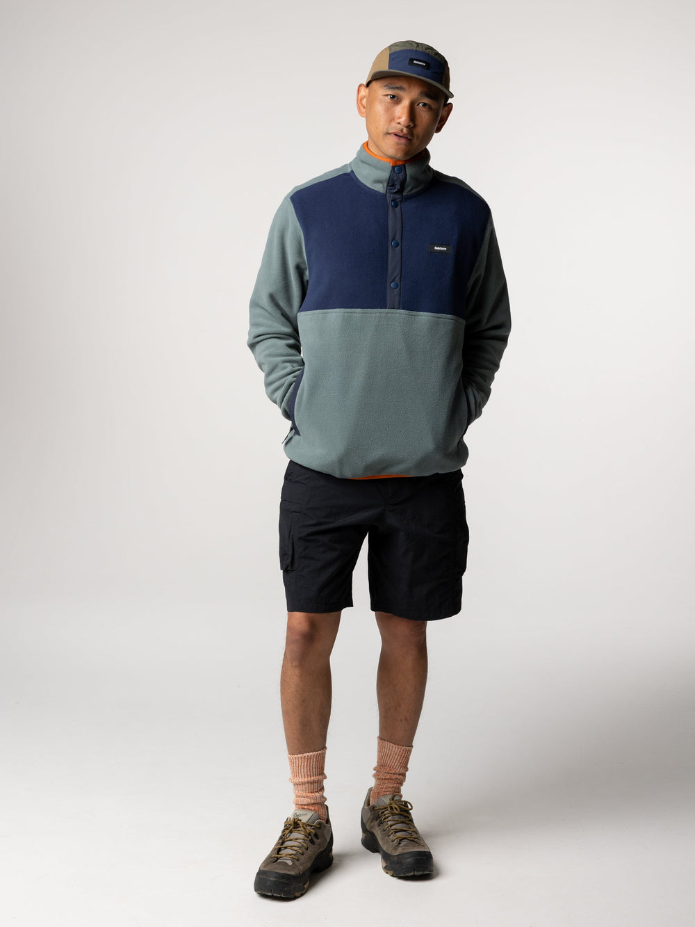 Recycled 1/4 Fleece in Deep Sea/Blue - Axiom