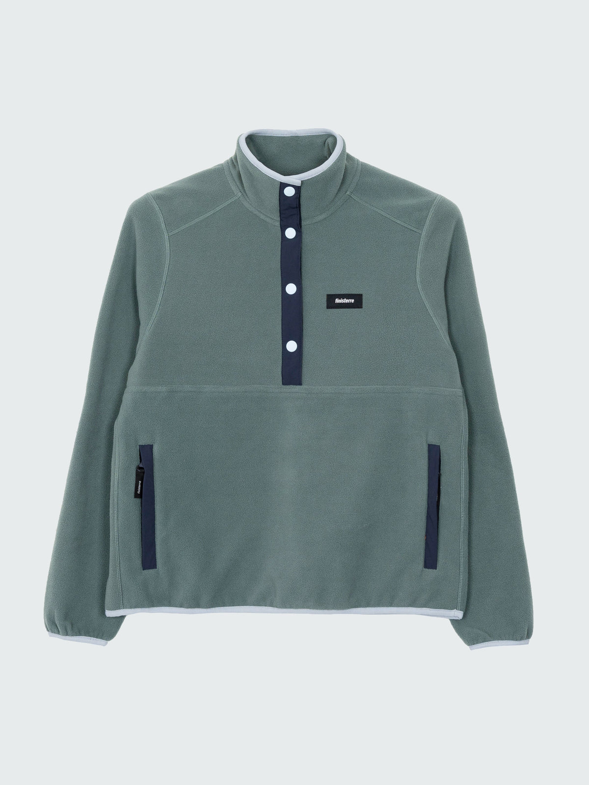 1/4 Snap Fleece in Oatmeal/Deep Blue - Axiom