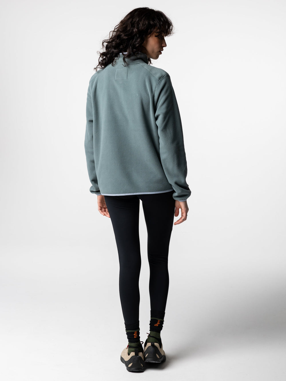 1/4 Snap Fleece in Oatmeal/Deep Blue - Axiom