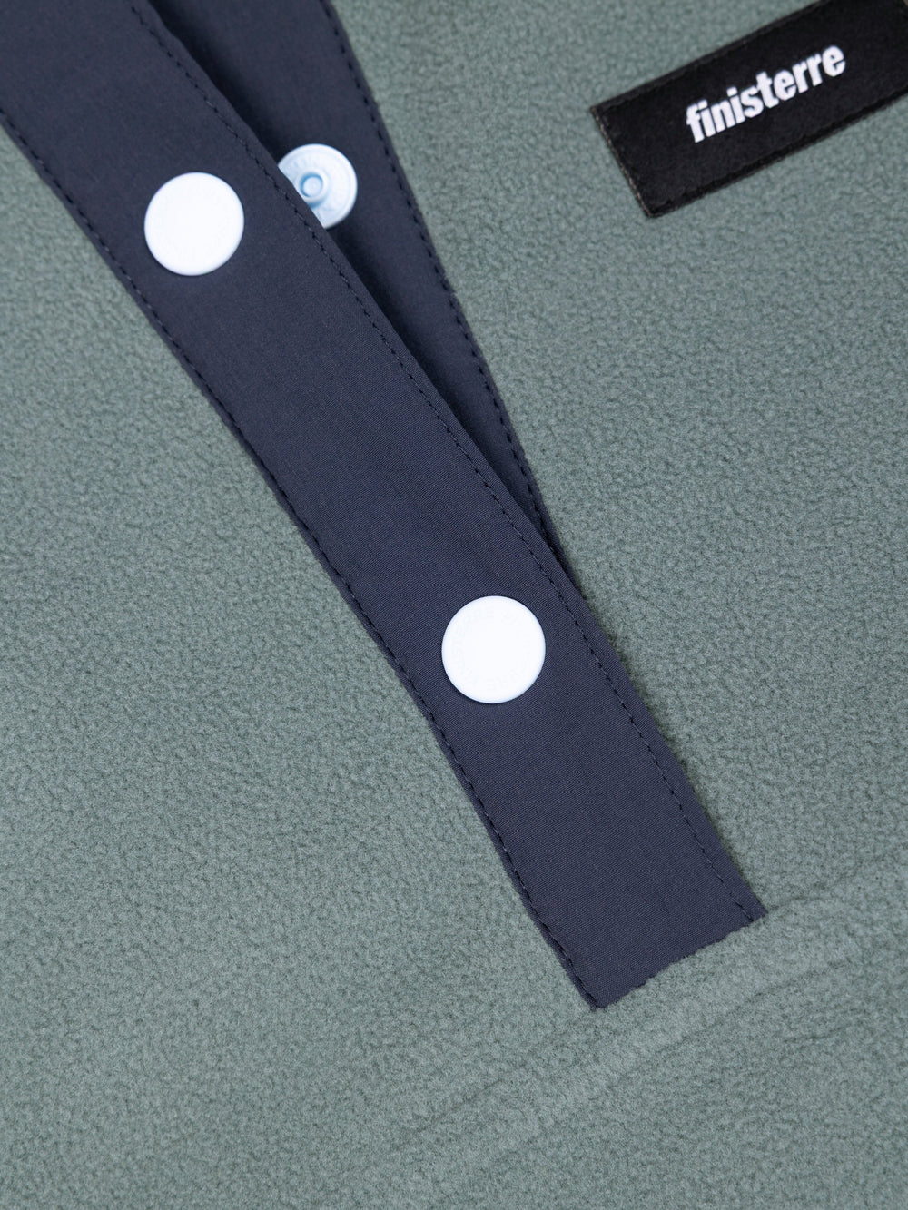 1/4 Snap Fleece in Oatmeal/Deep Blue - Axiom