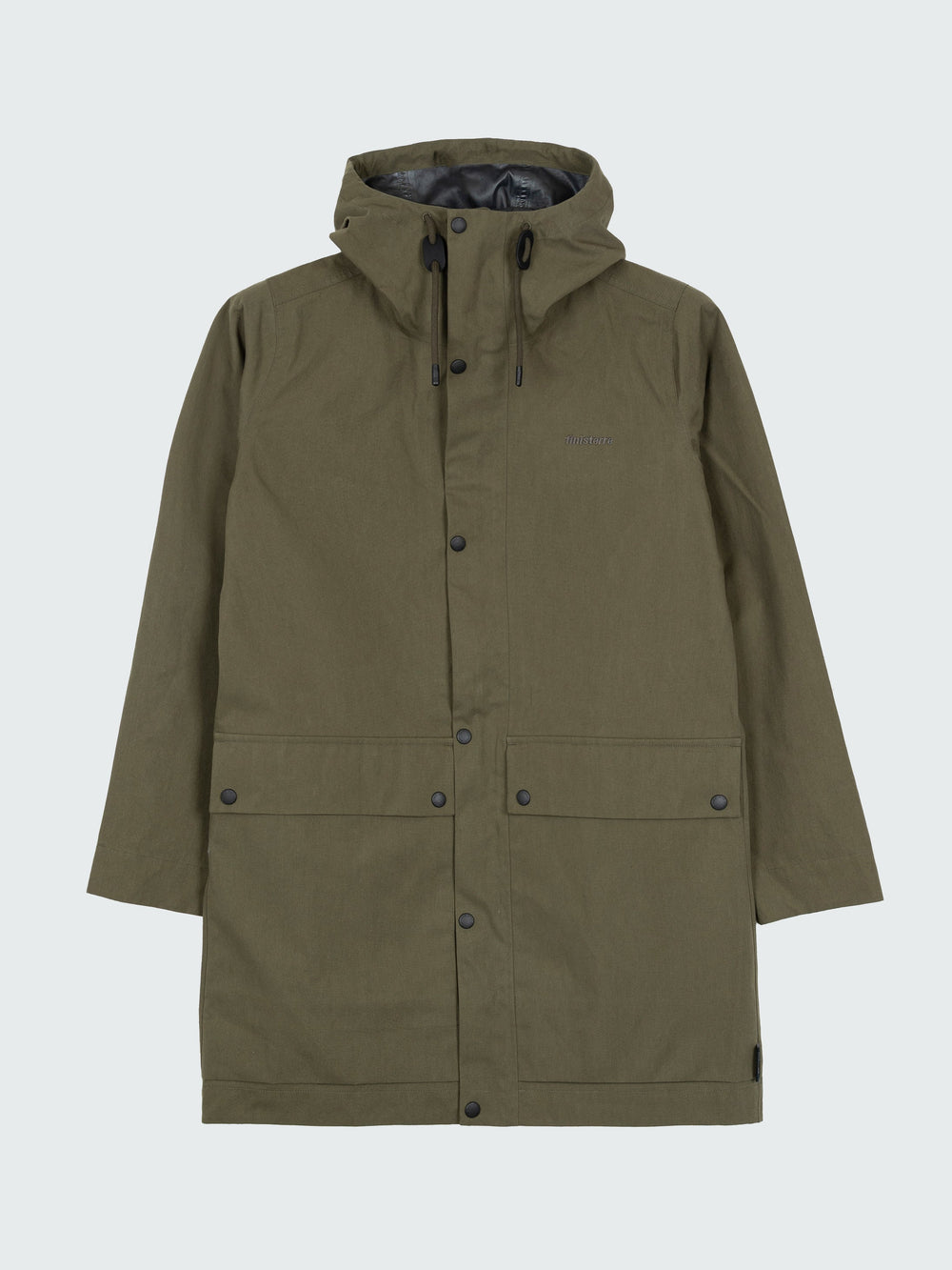 Organic Cotton Waterproof Jacket in Olive - Litus