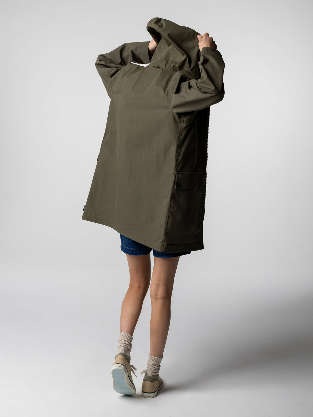 Organic Cotton Waterproof Jacket in Olive - Litus