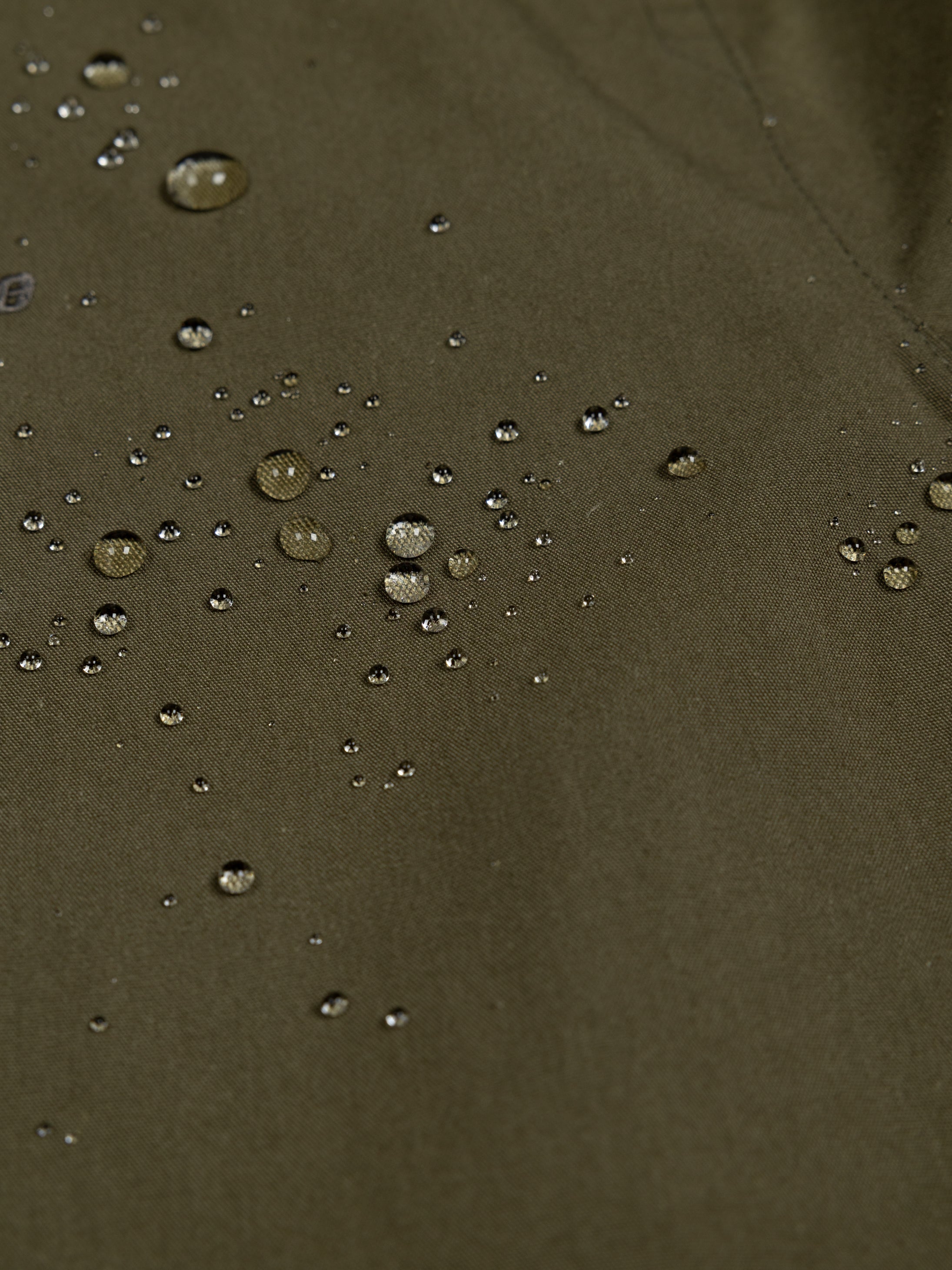 Organic Cotton Waterproof Jacket in Olive - Litus