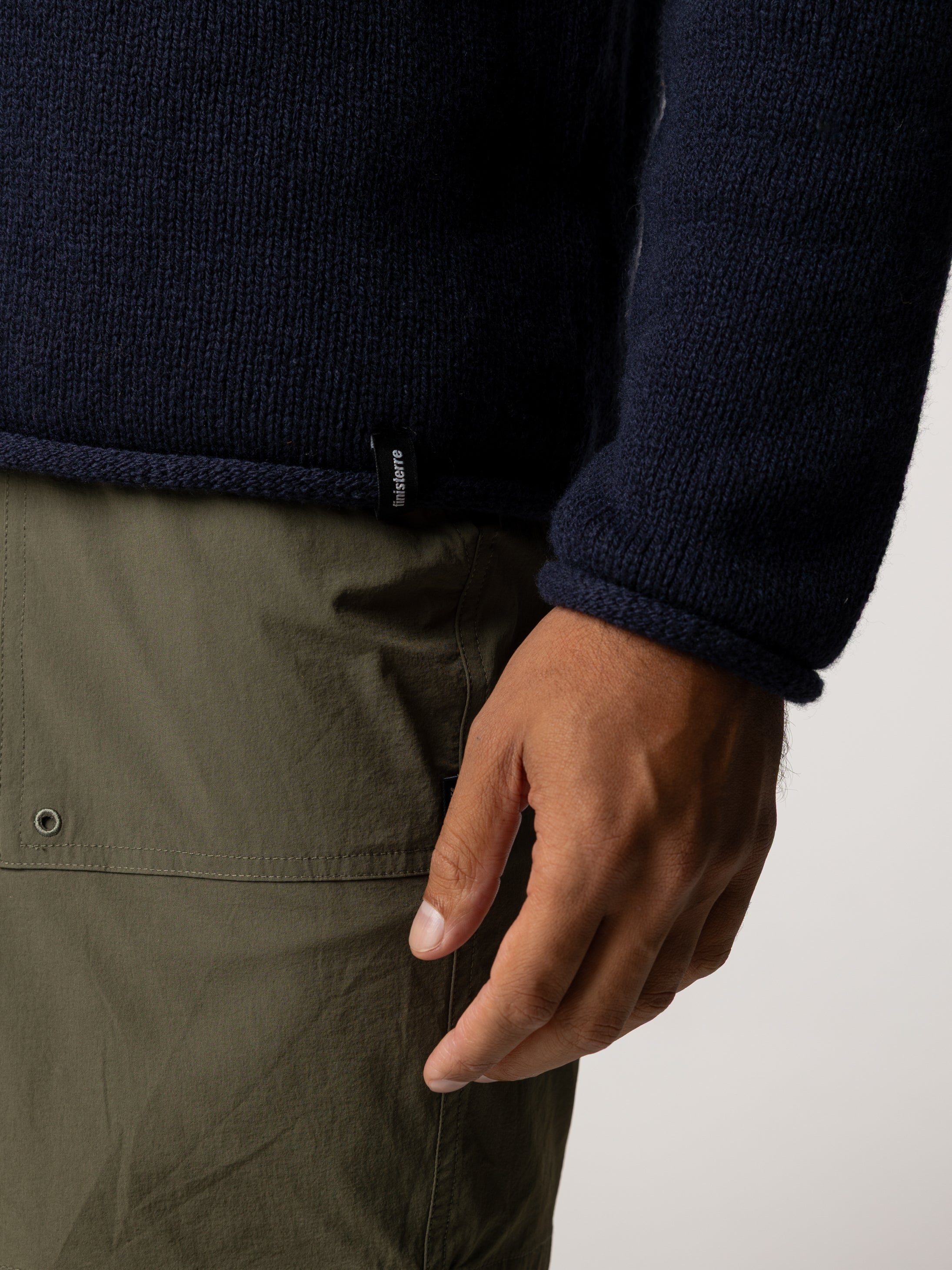 Wool Taran Jumper in Navy