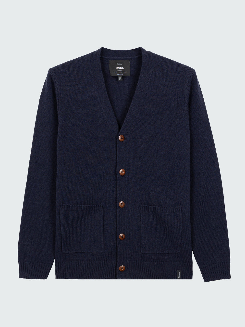 Wool Cardigan in Navy - Columba