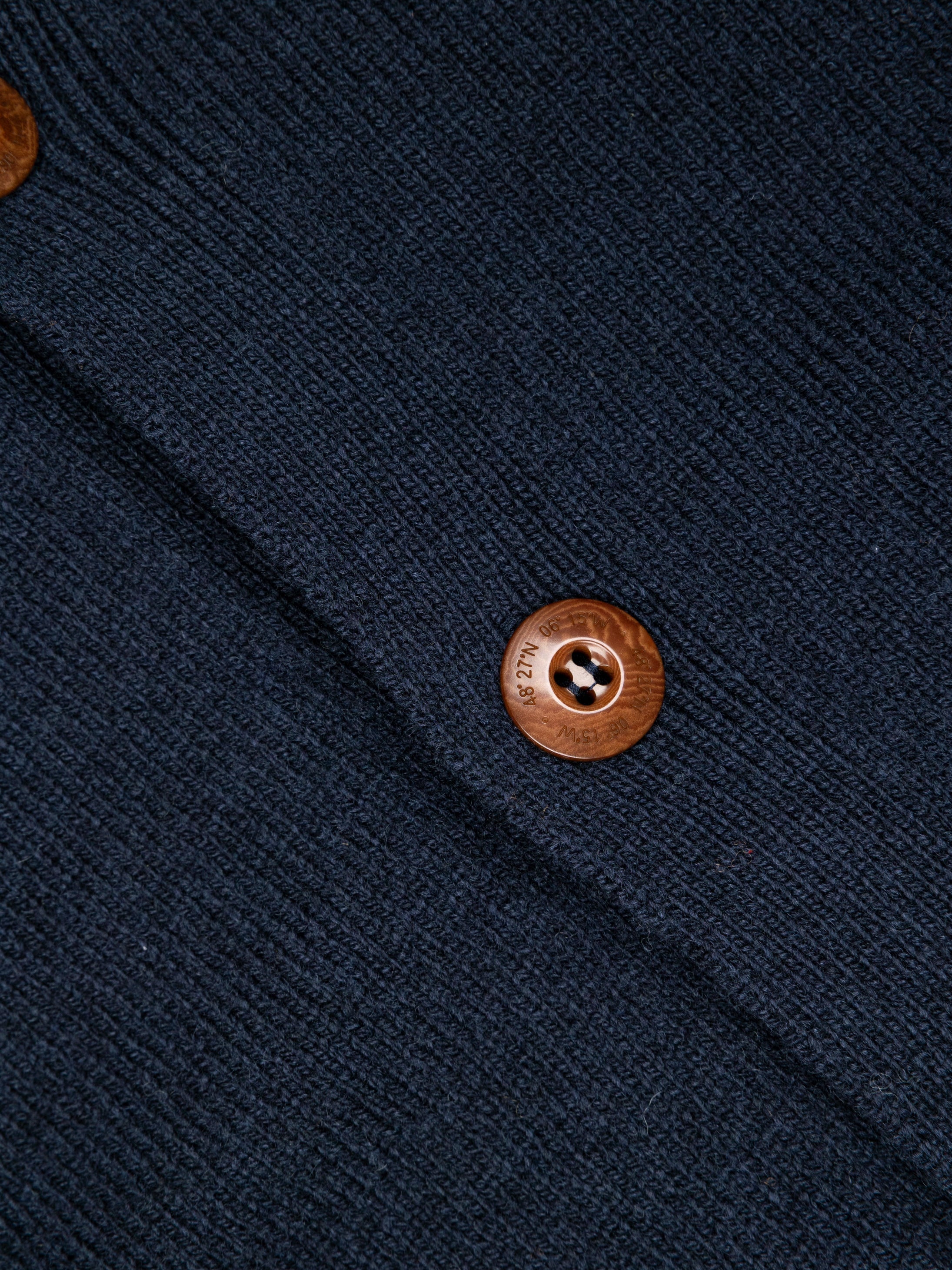 Wool Cardigan in Navy - Columba
