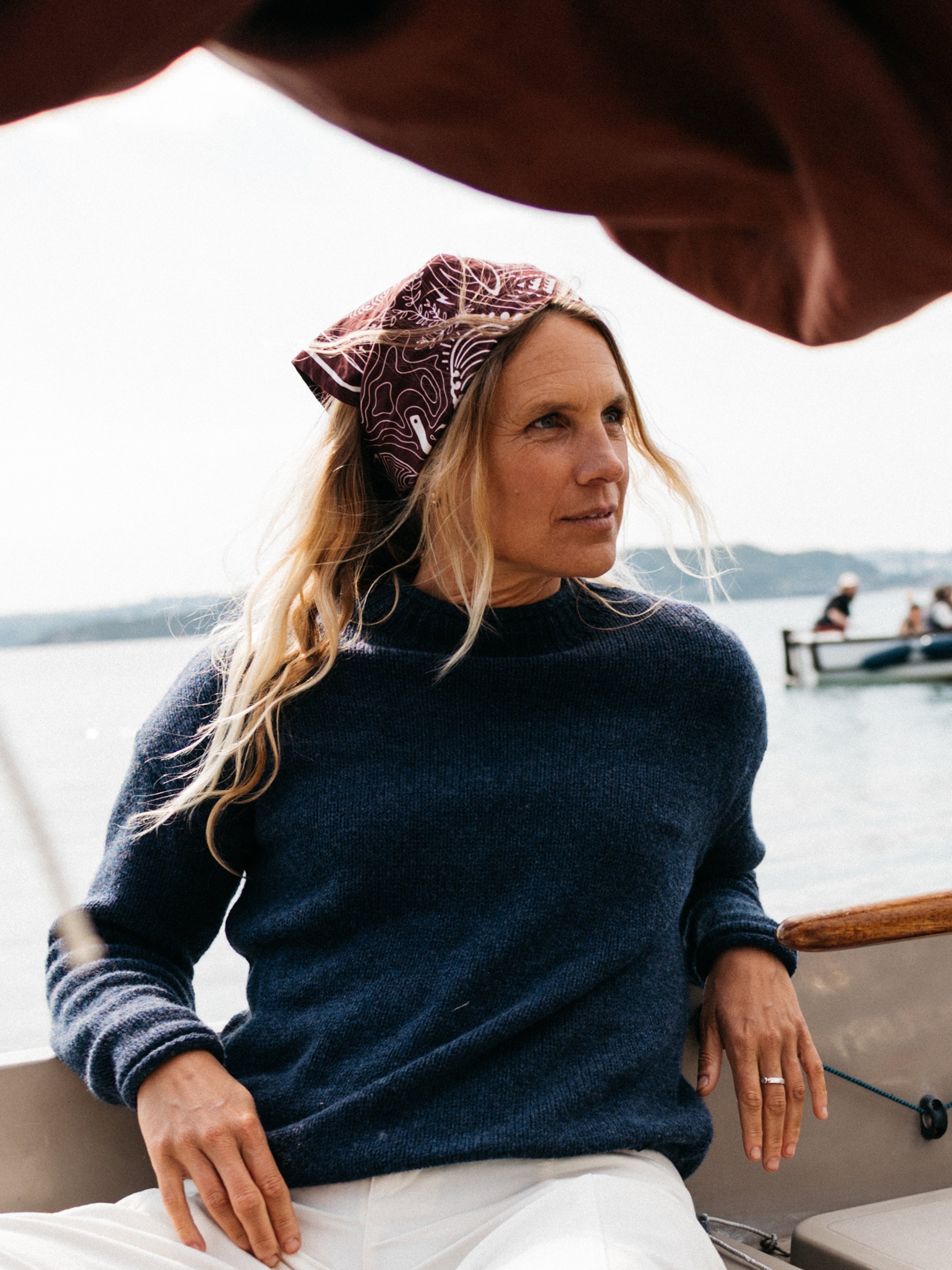 Wool Blend Jumper in Deep Blue - Taran