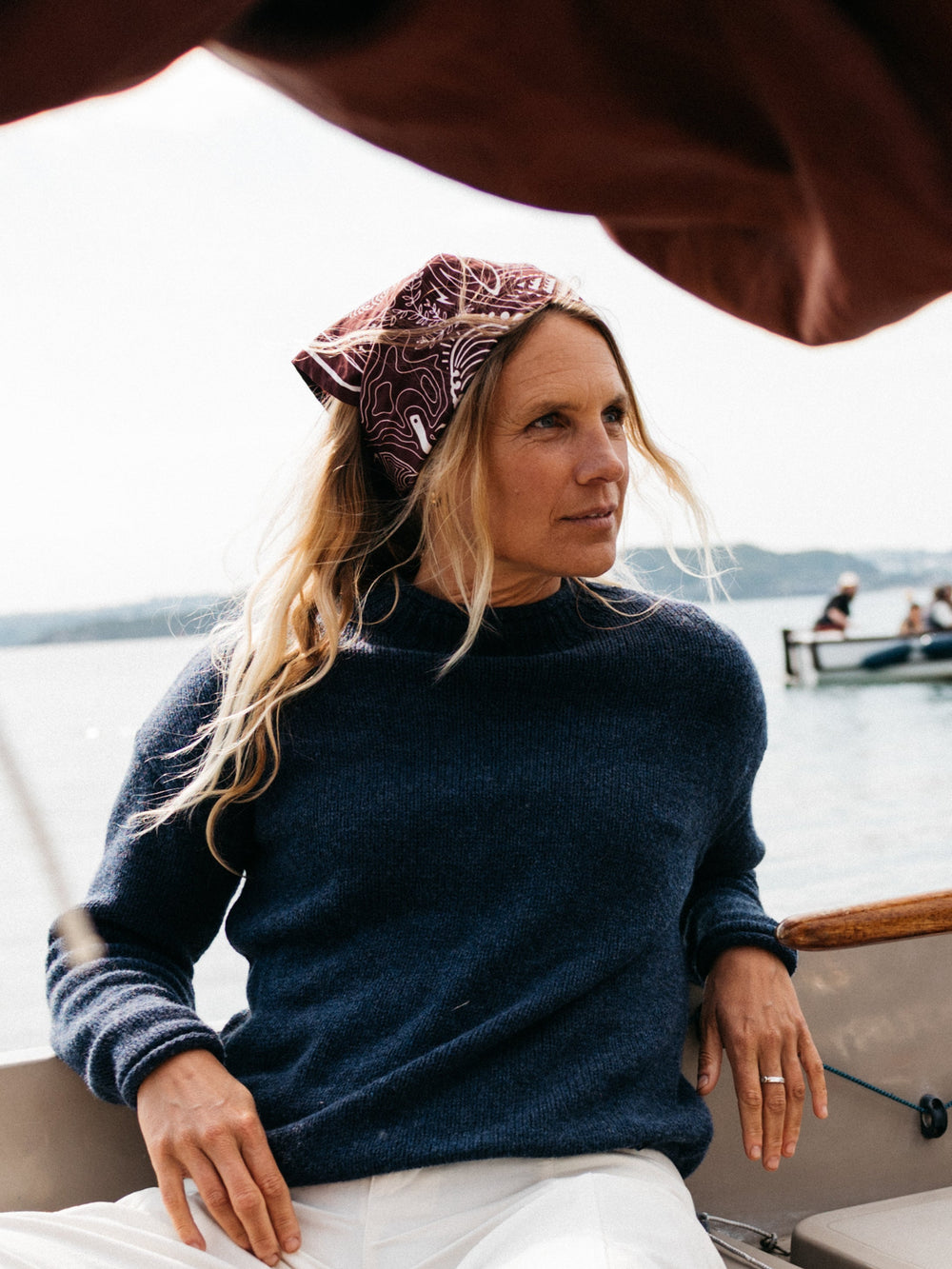 Wool Blend Jumper in Deep Blue - Taran