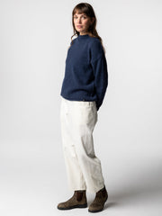 Wool Blend Jumper in Deep Blue - Taran
