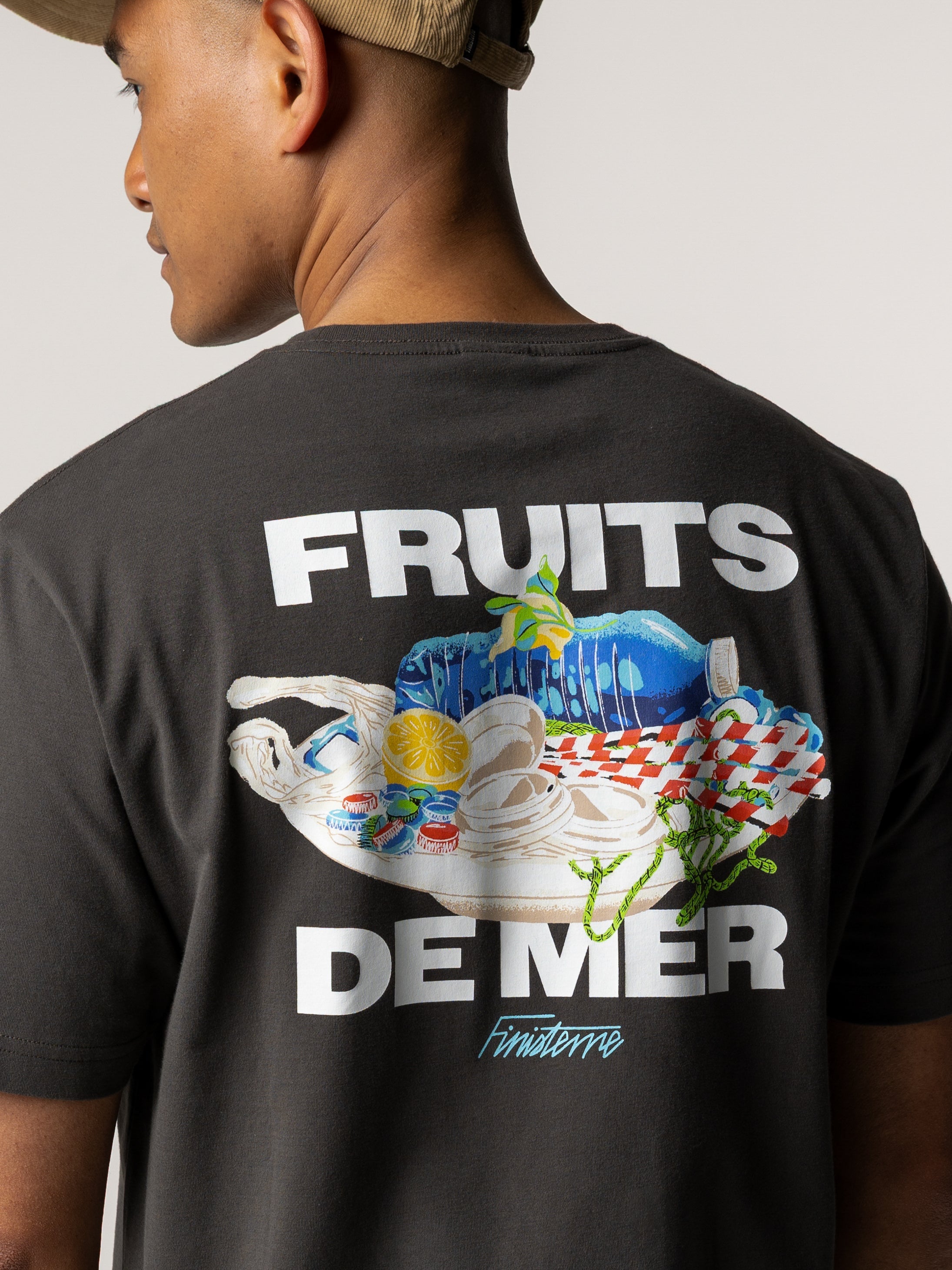 Organic Cotton T-Shirt in Raven - Fruits De Mer