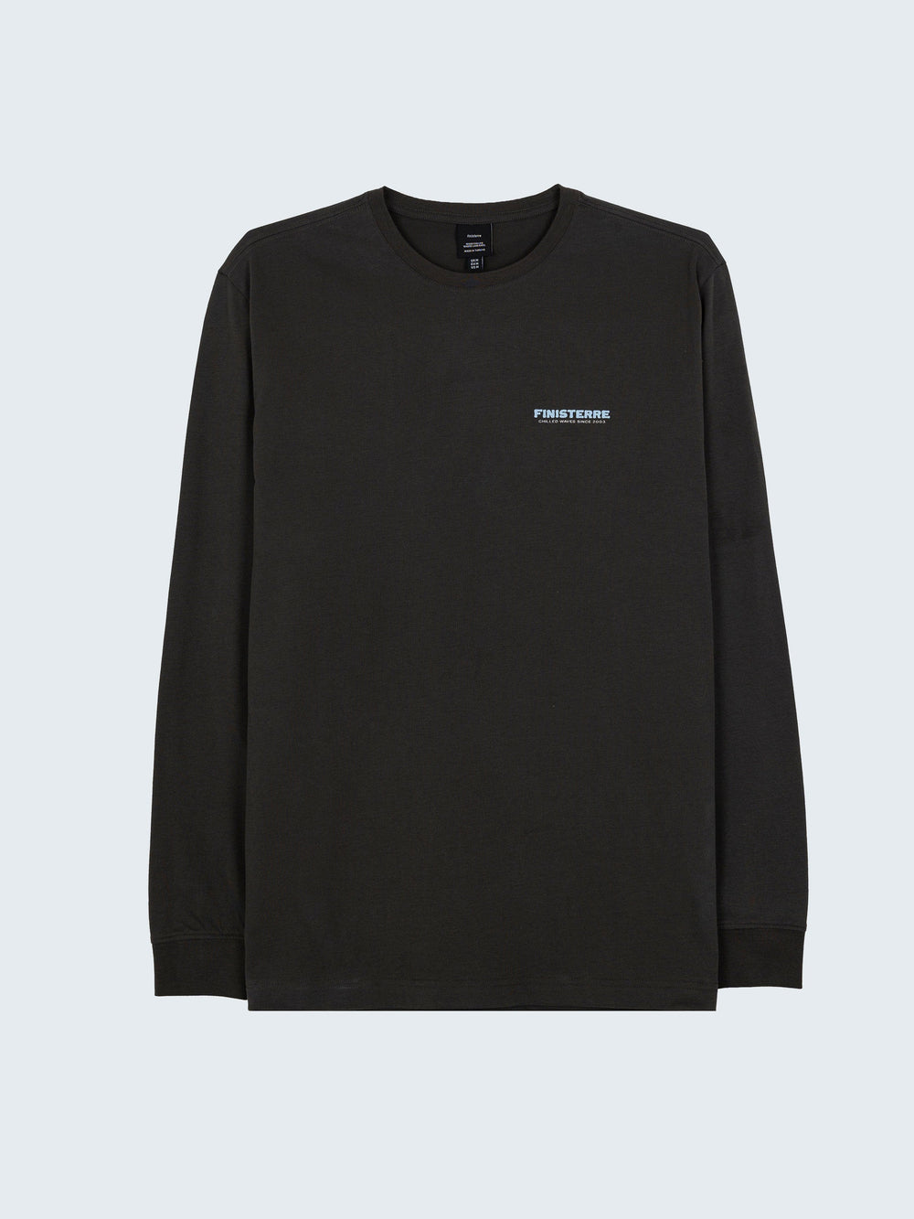 Organic Cotton Long Sleeve T-Shirt in Raven - Heat Wavy