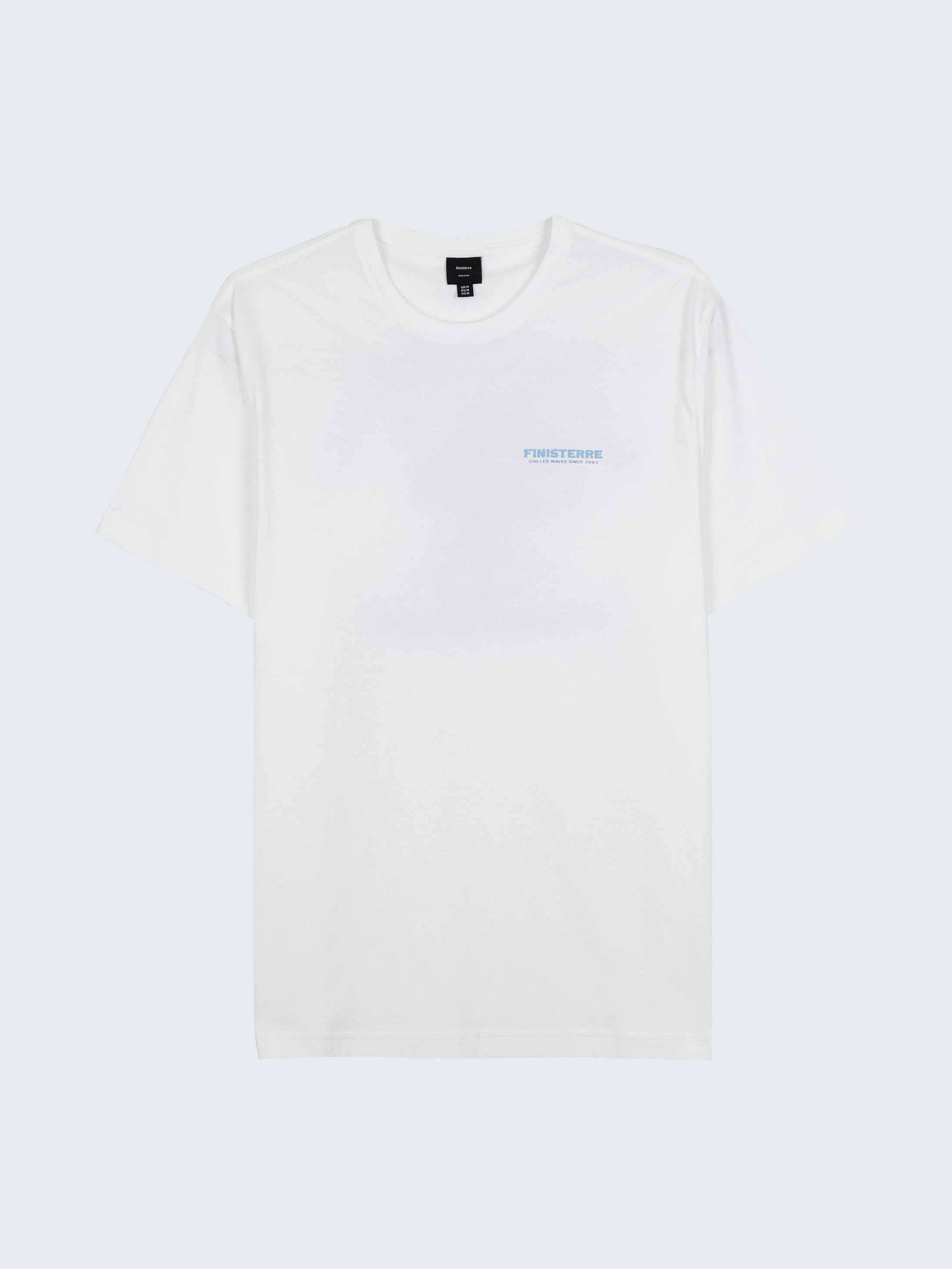 Organic Cotton T-Shirt in White - Heat Wavy