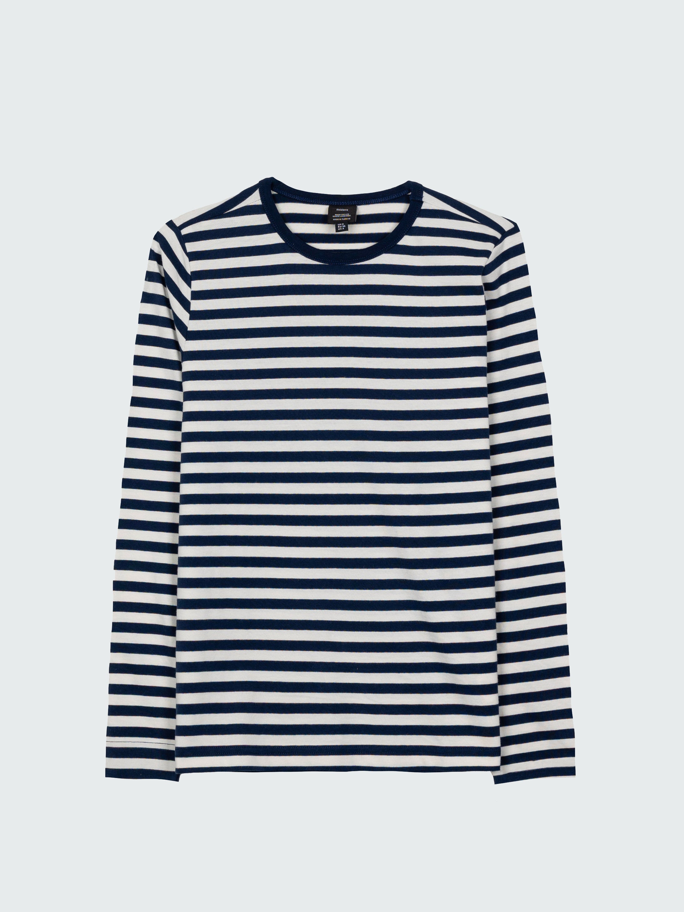 Eldon Long Sleeve T-Shirt in Blue/White