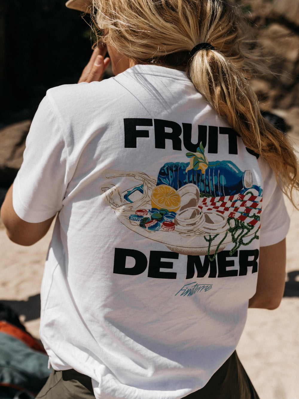 Organic Cotton T-Shirt in White - Fruits De Mer