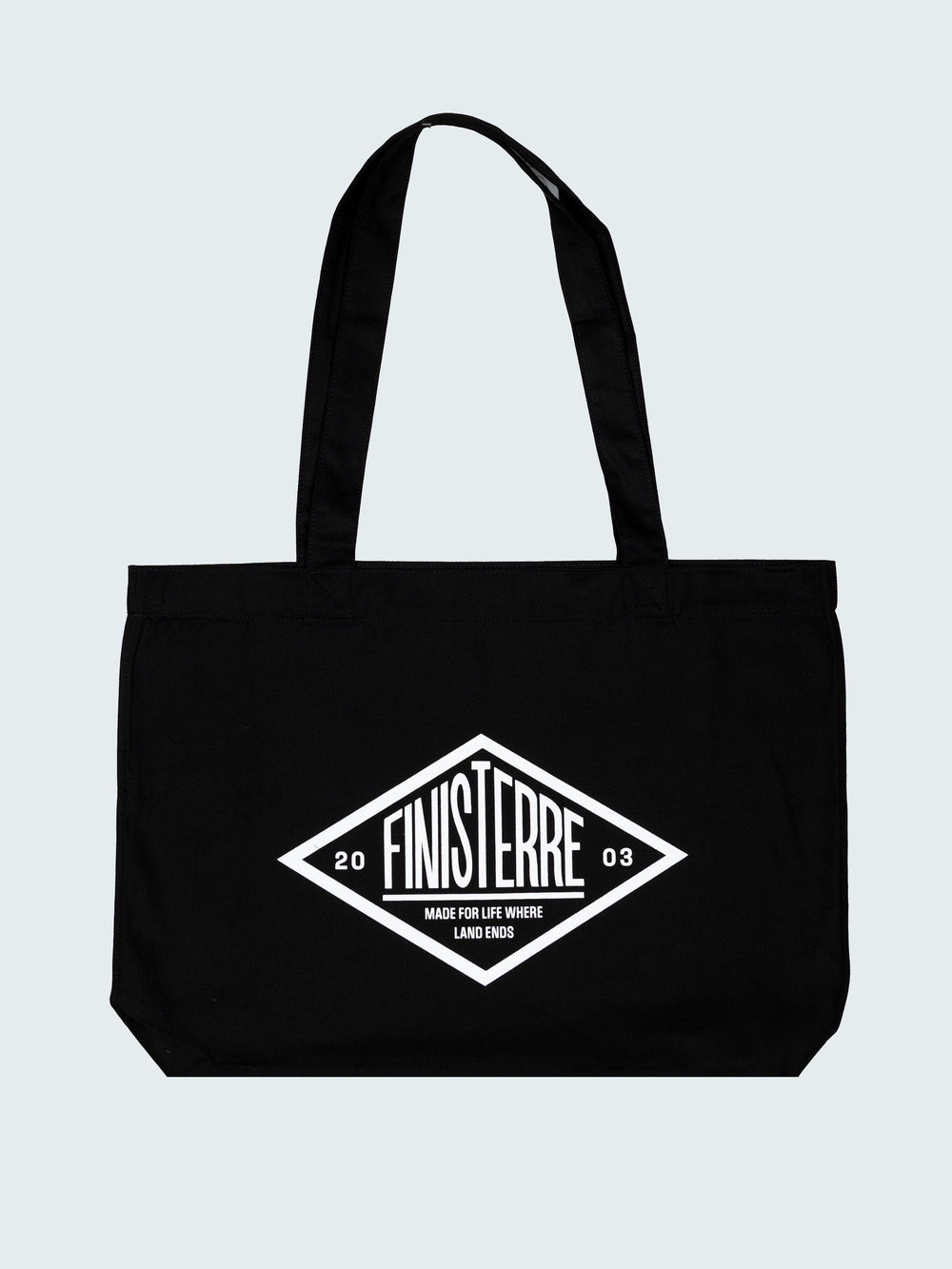 Organic Cotton Tote Bag in Black - Diamond Type