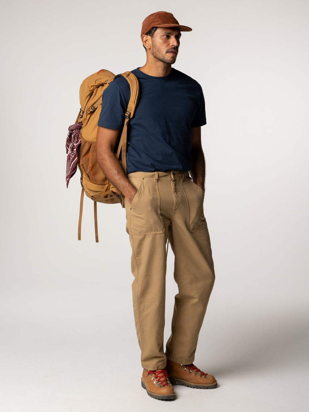 Organic Cotton Basset Utility Trouser in Flint