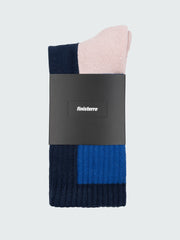 High Tide Pattern Sock (Deep Blue/Pink Osmosis)