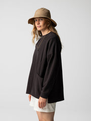 Organic Cotton Sweatshirt in Brown - Awen
