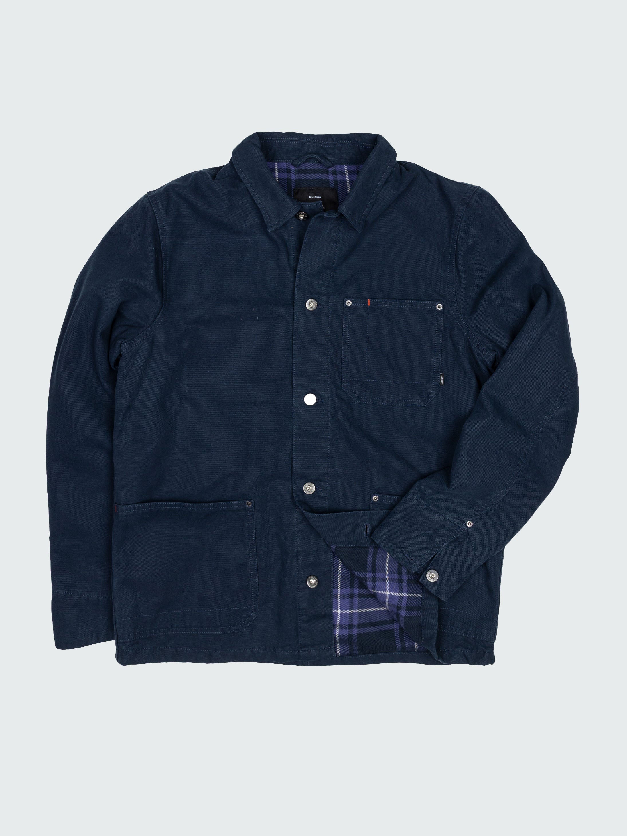 Organic Cotton Lined Jacket in Navy - Basset