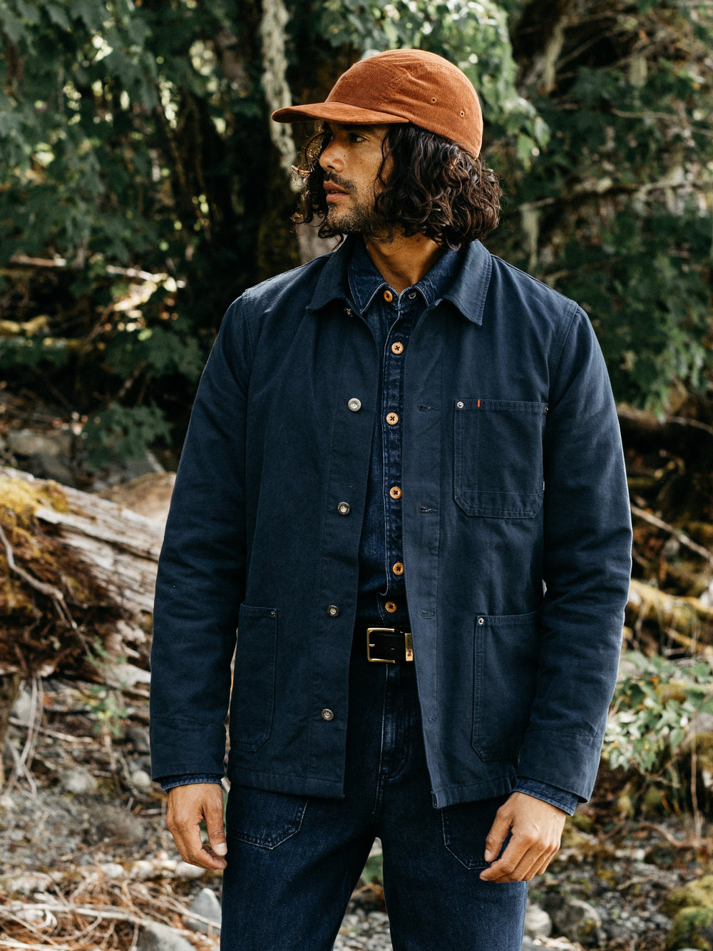 Organic Cotton Lined Jacket in Navy - Basset