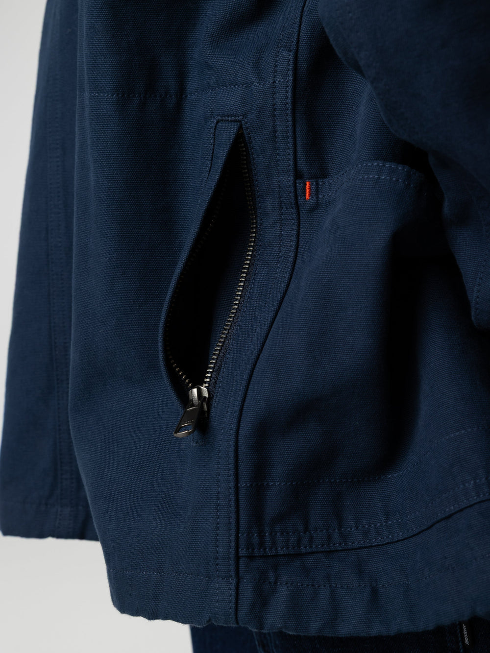 Organic Cotton Lined Jacket in Navy - Basset