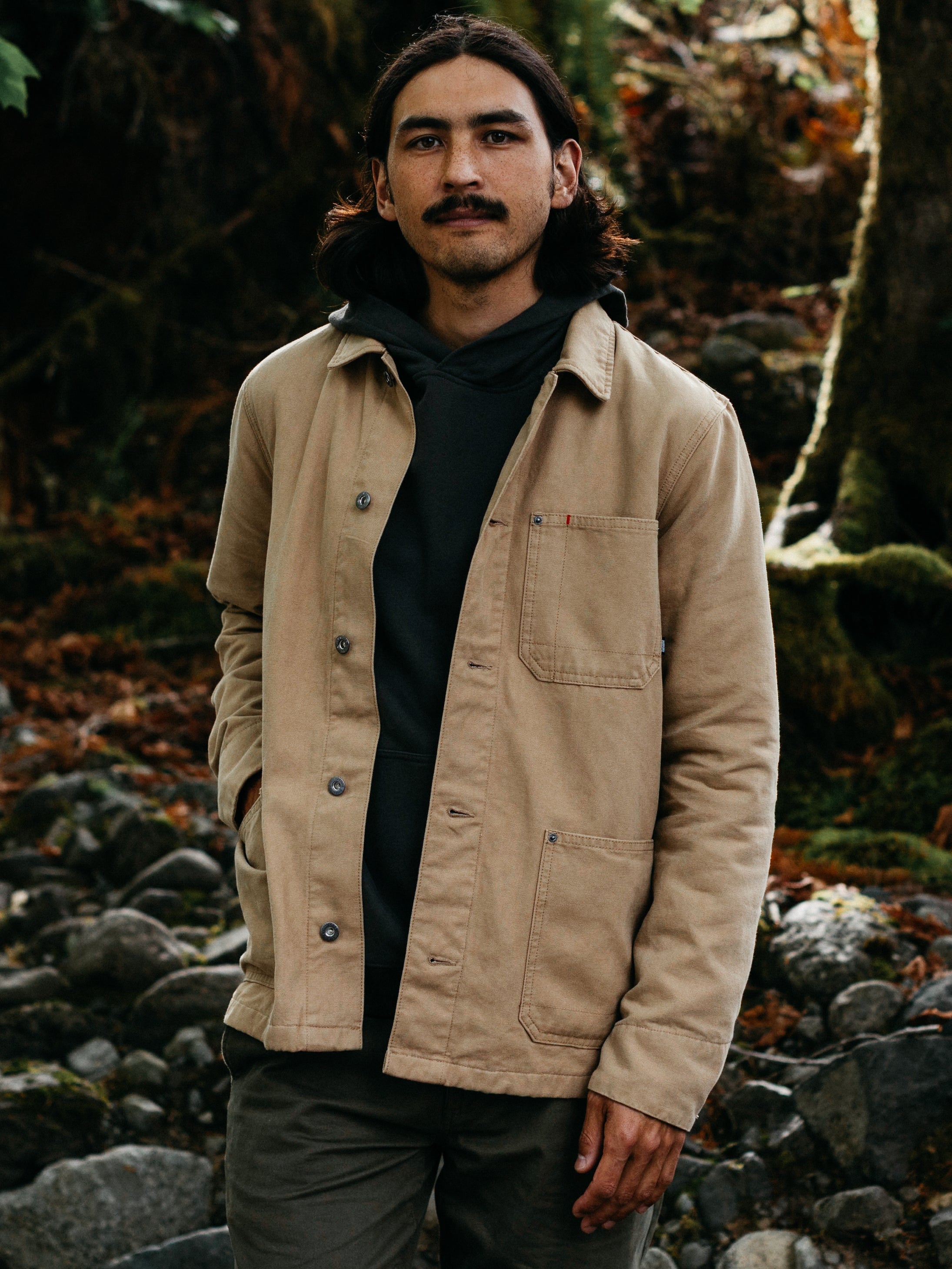 Organic Cotton Lined Jacket in Flint - Basset