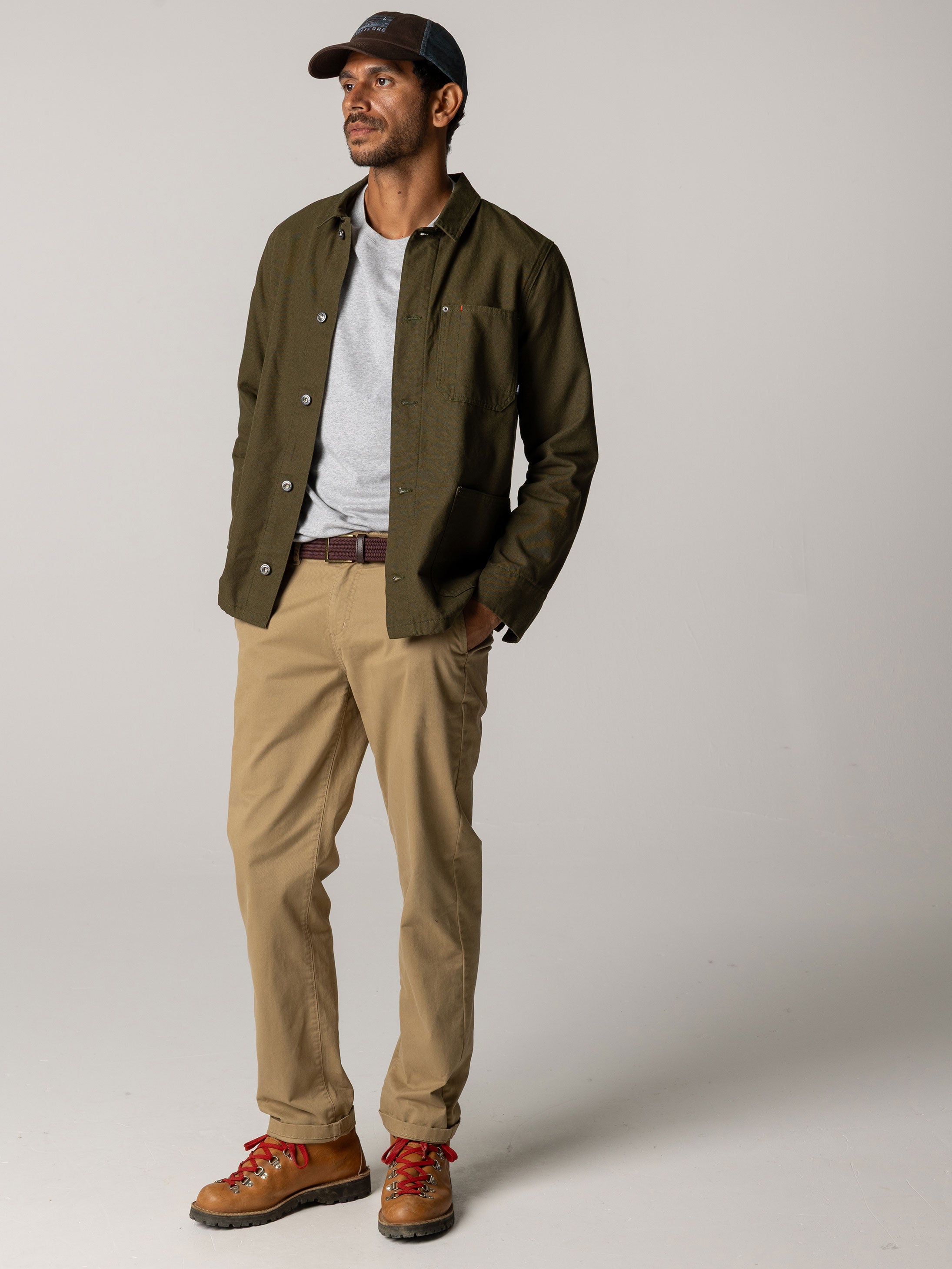 Organic Cotton Lined Jacket in Olive - Basset