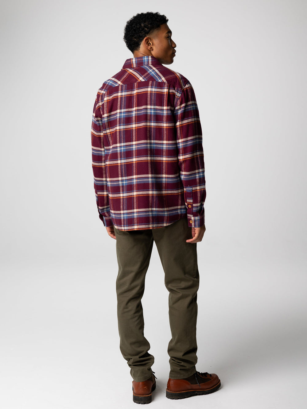 Check Shirt in Plum Check - Beardsmore