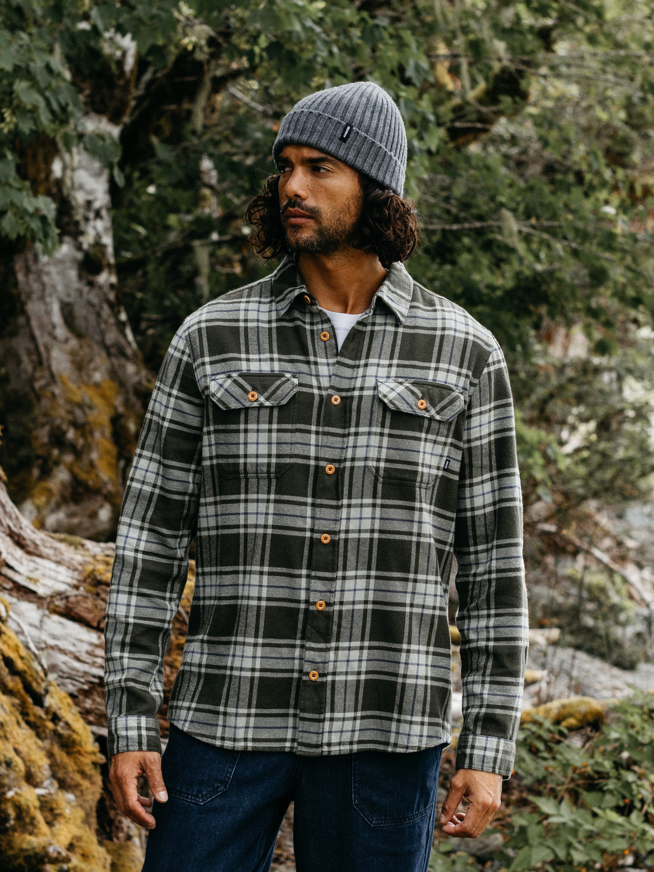 Check Shirt in Timber Green Check - Beardsmore