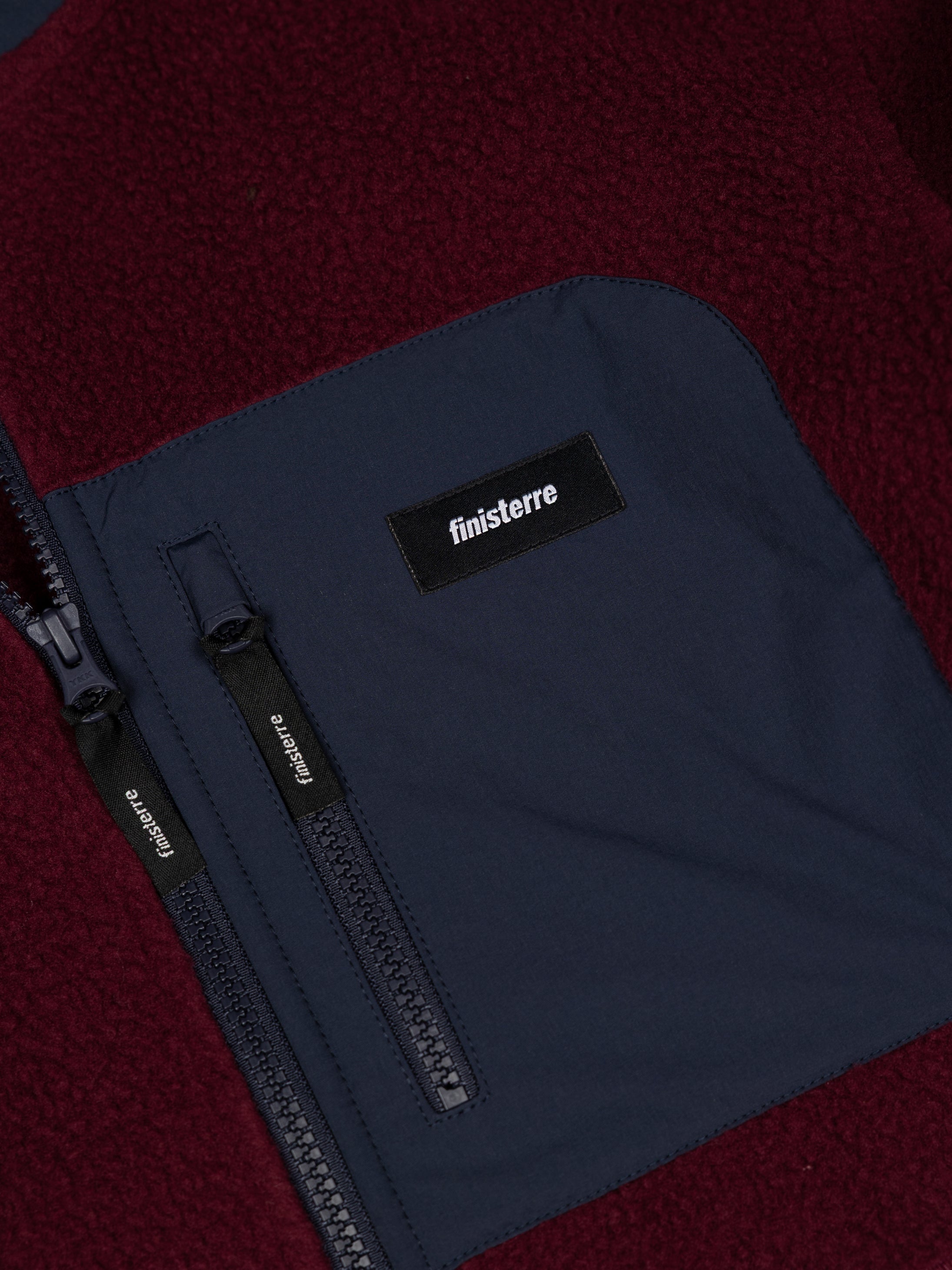 Recycled Fleece Jacket in Plum/Navy - Bolster