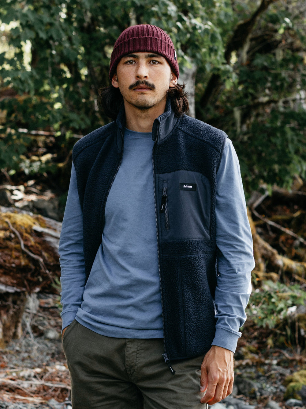 Recycled Fleece Gilet in Navy - Bolster
