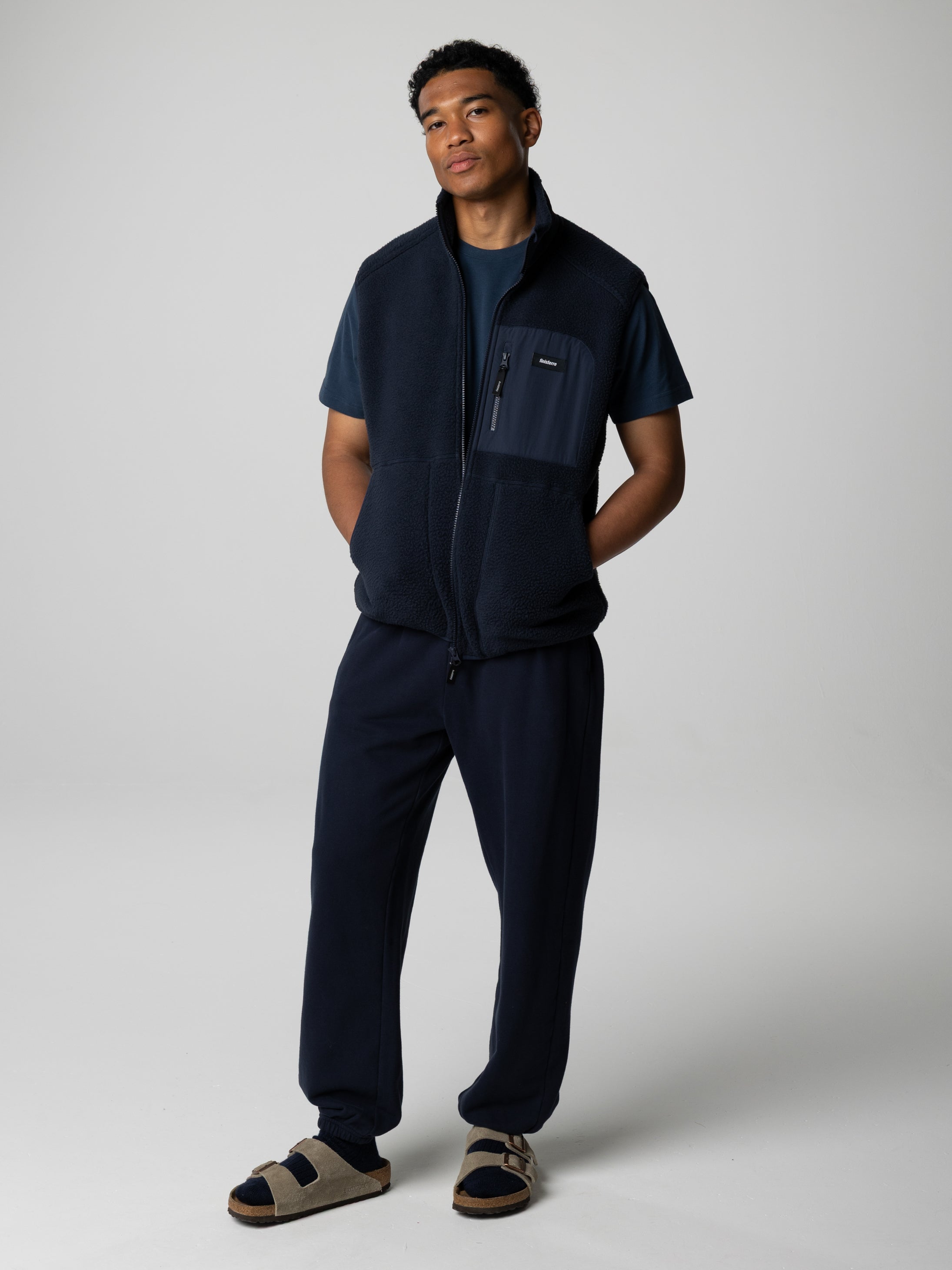 Recycled Fleece Gilet in Navy - Bolster