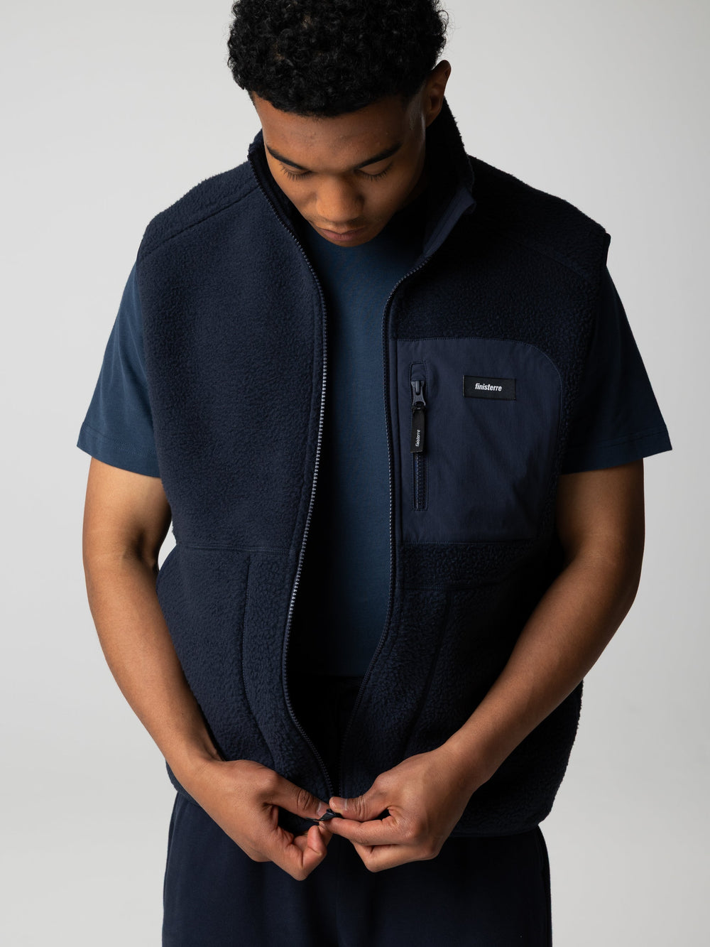 Recycled Fleece Gilet in Navy - Bolster