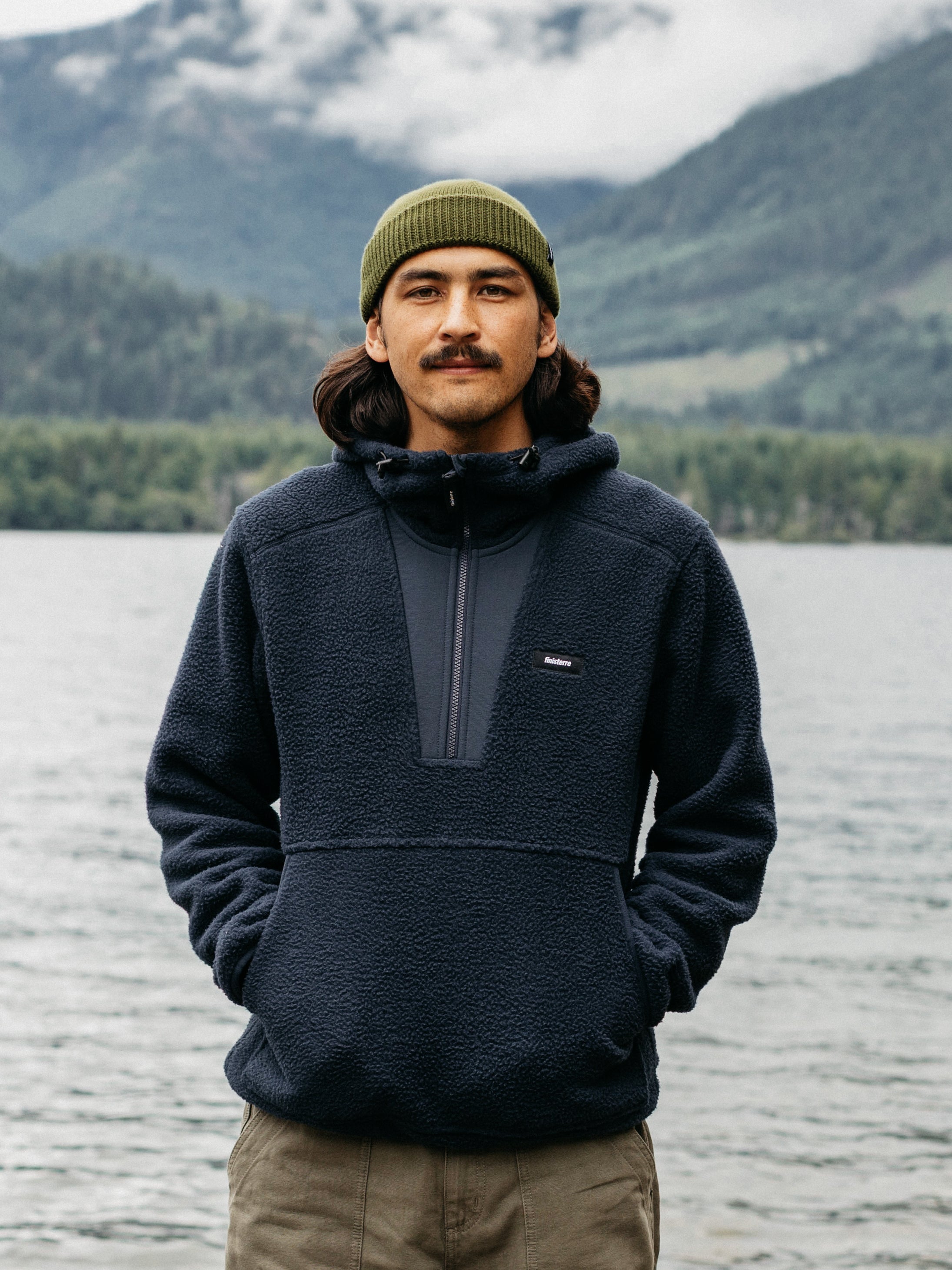 Recycled Fleece Hoodie in Navy - Bolster