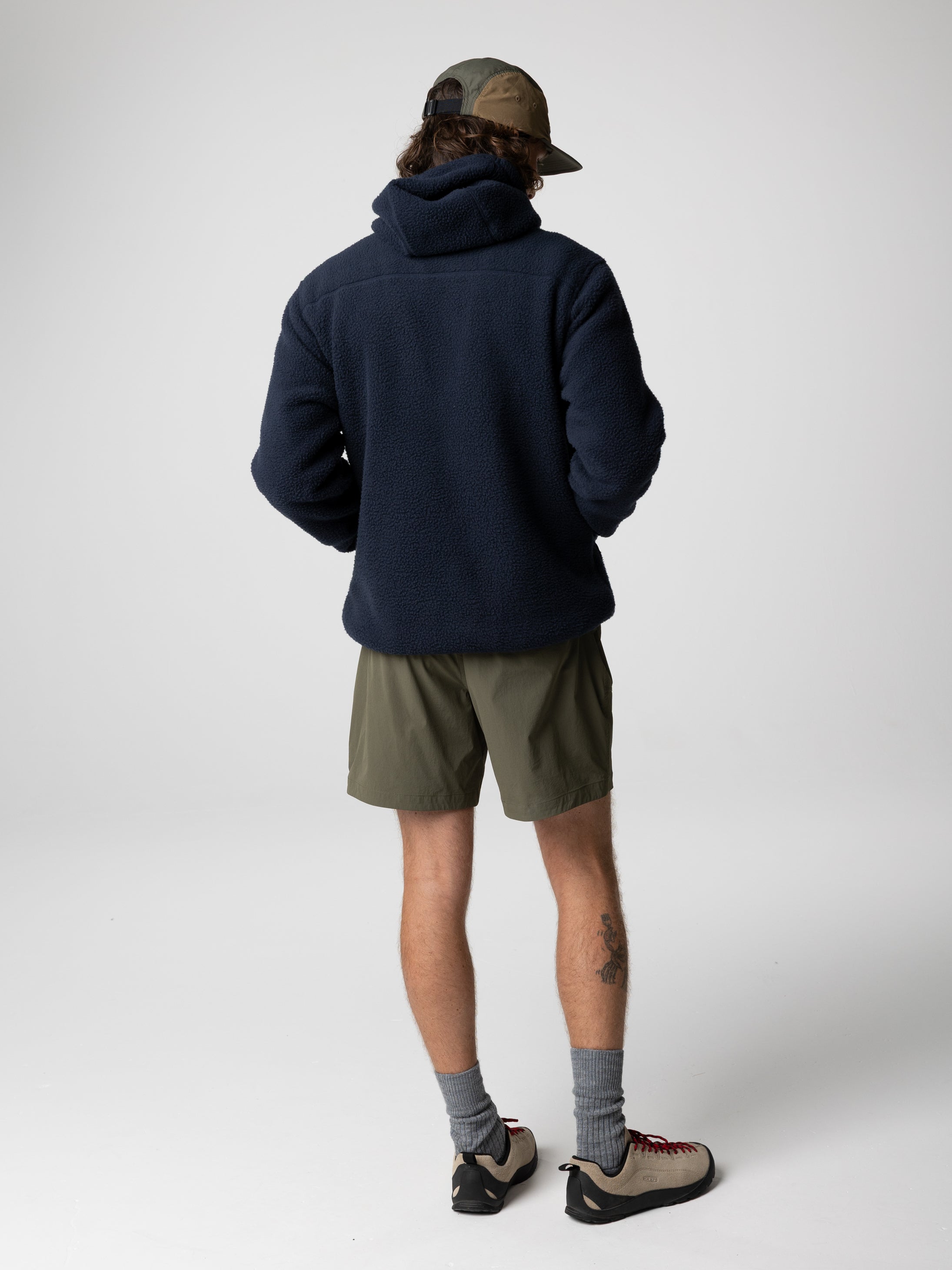 Recycled Fleece Hoodie in Navy - Bolster