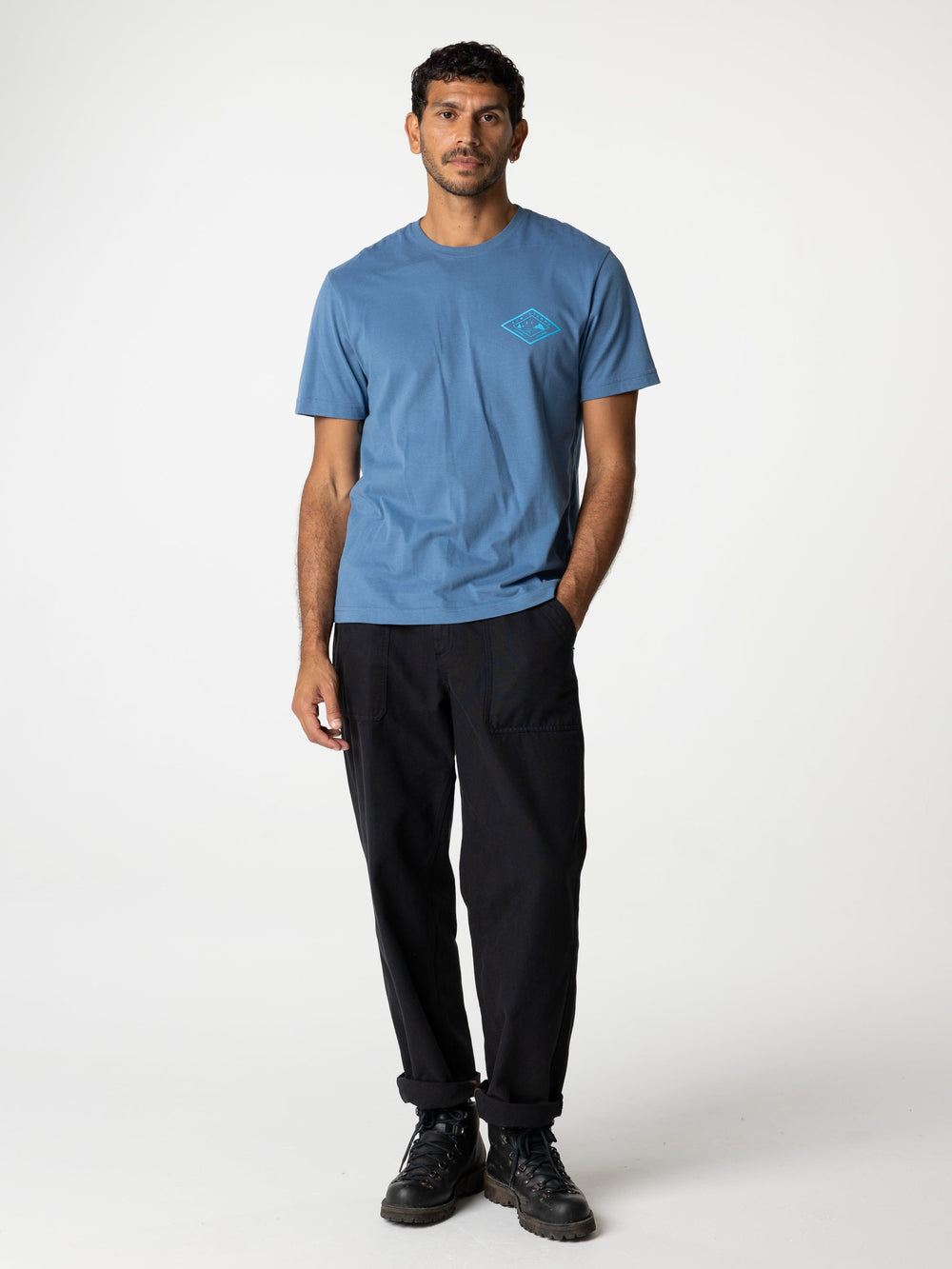 Organic Cotton T-Shirt in Blue - Diamond