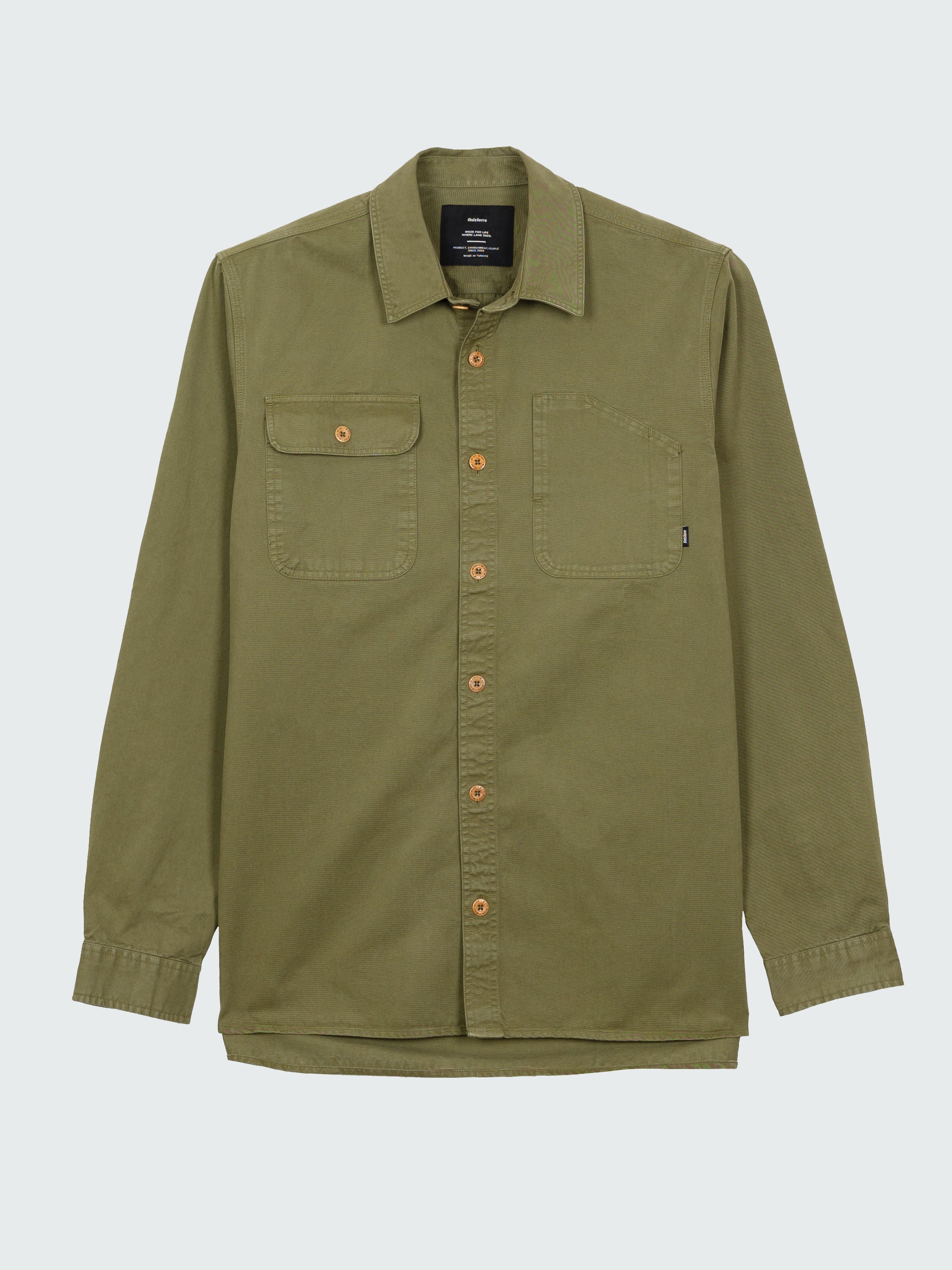 Organic Cotton Shirt in Seagrass - Eddystone